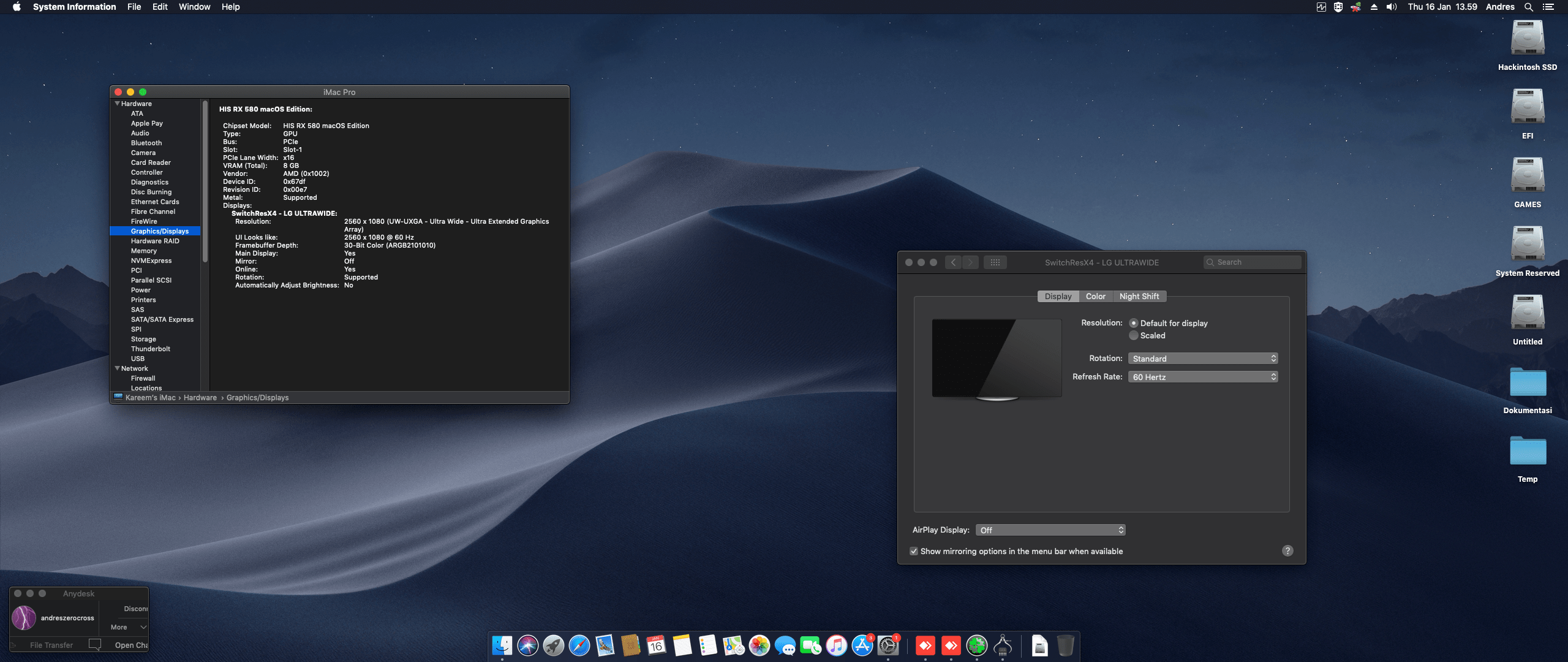 ASRock H370M ITX:AC + Intel Core i3 9100F + HIS RX 580 5