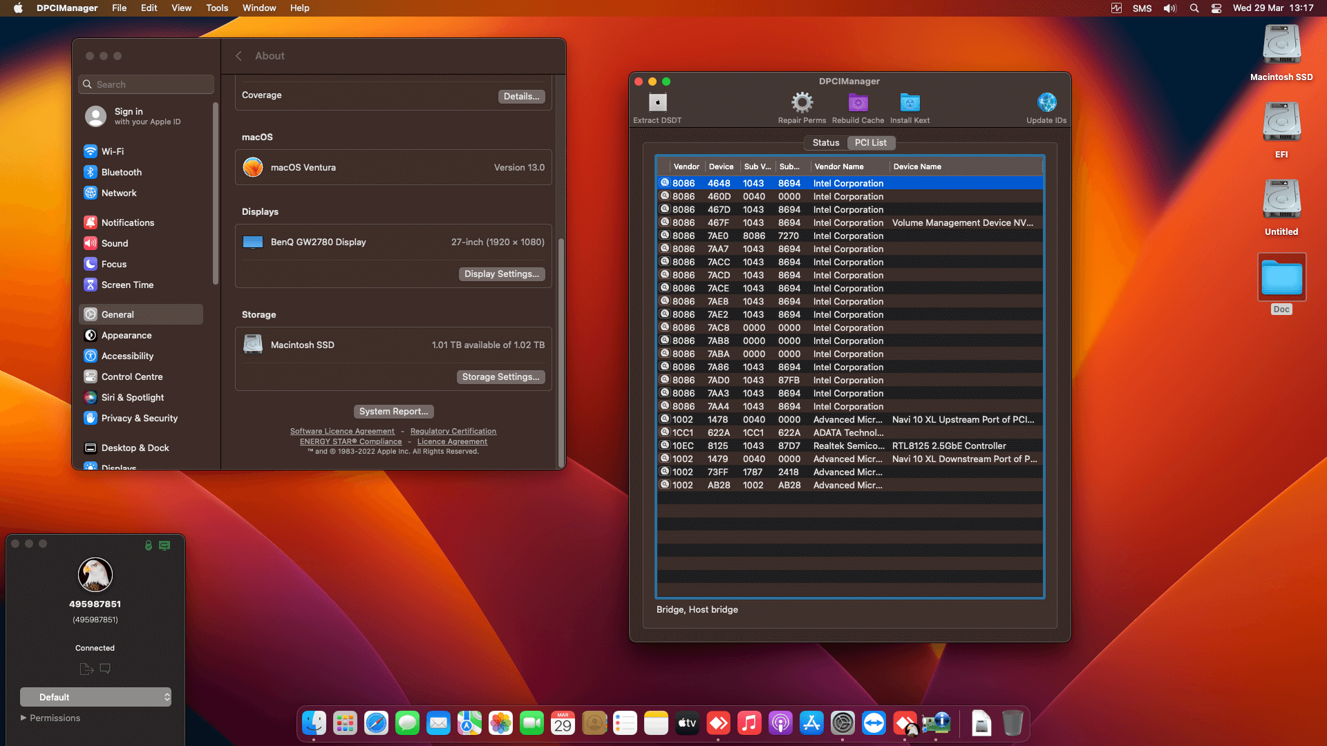 Asus Prime B660 Plus D4 + Intel Core i5 12600K + Biostar RX 6650 XT   OpenCore 2