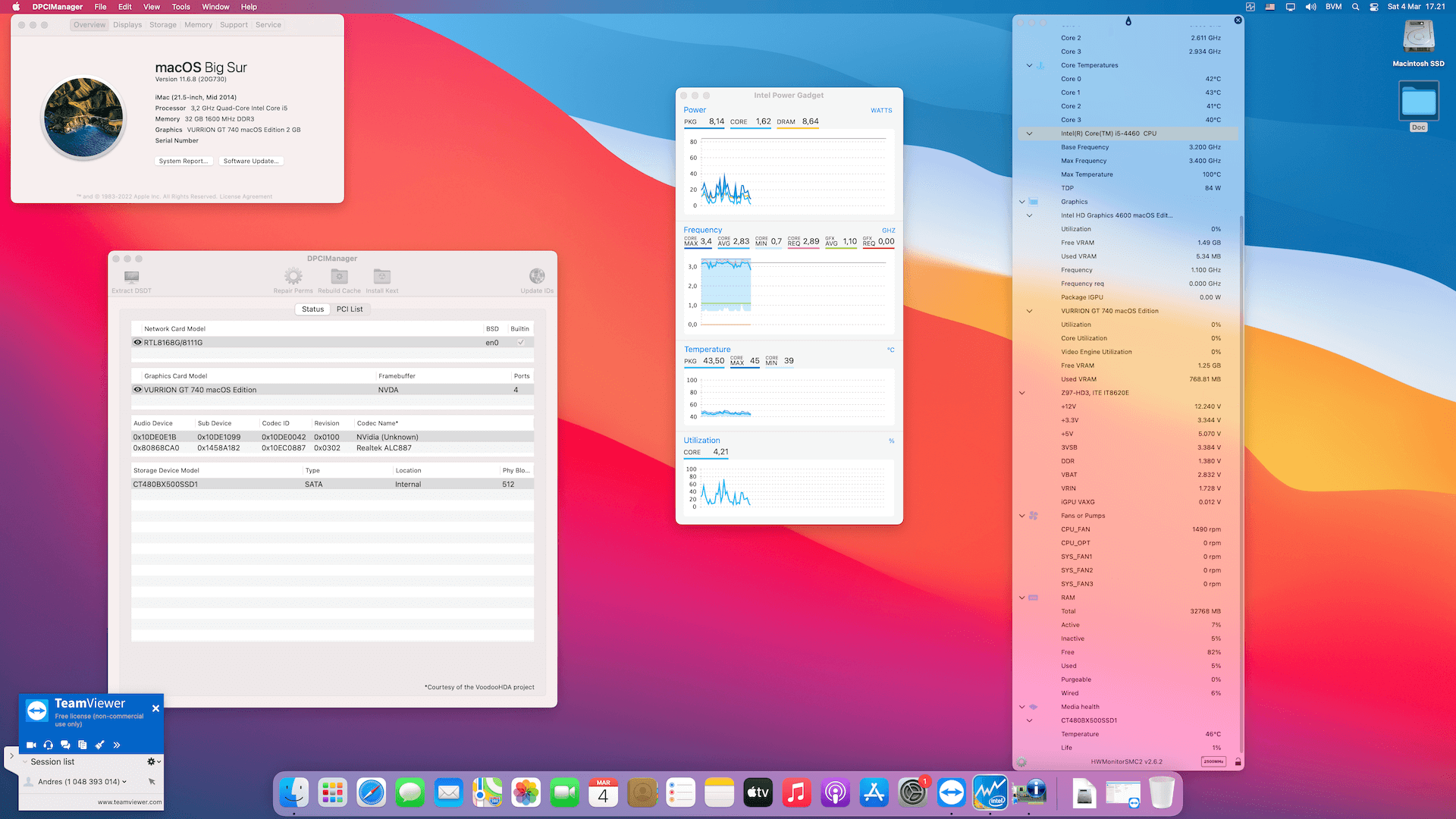 Gigabyte GA Z97 HD3 + Intel Core i5 4460 + Vurrion GT740 OpenCore 1