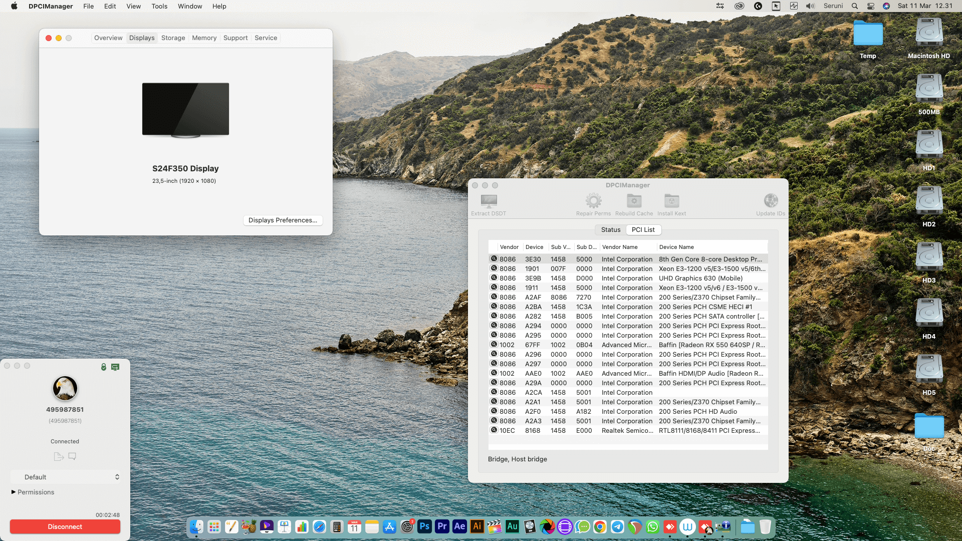 Gigabyte H310M DS2 2.0 + Intel Core i7 9700 + Power Color RX 550 3rd   OpenCore 2