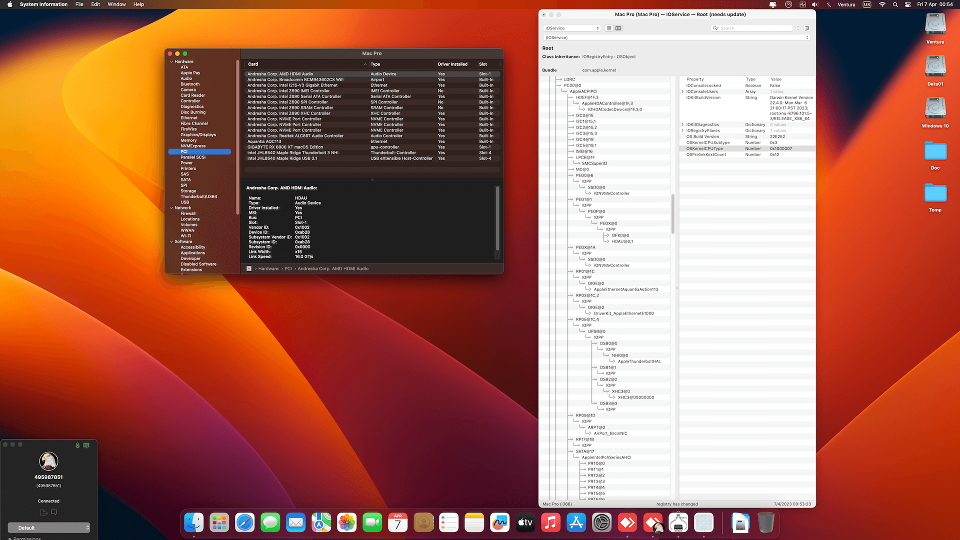 Gigabyte Z690 Aero D + Intel Core i7 12700K + Gigabyte RX 6800 XT OpenCore 9