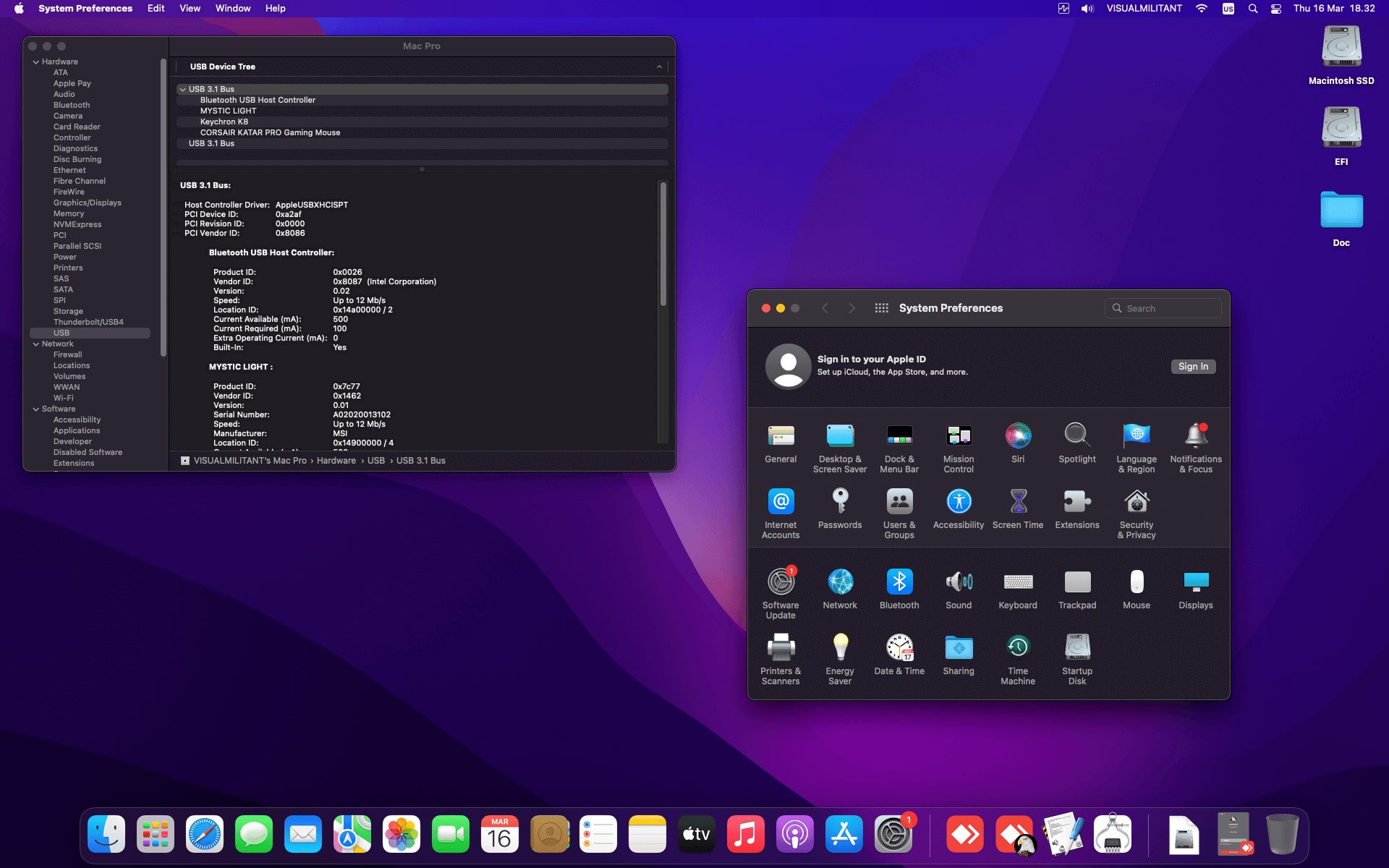 MSI MEG Z490I Unify + Intel Core i7 10700KF + HIS RX Vega 64   OpenCore 3
