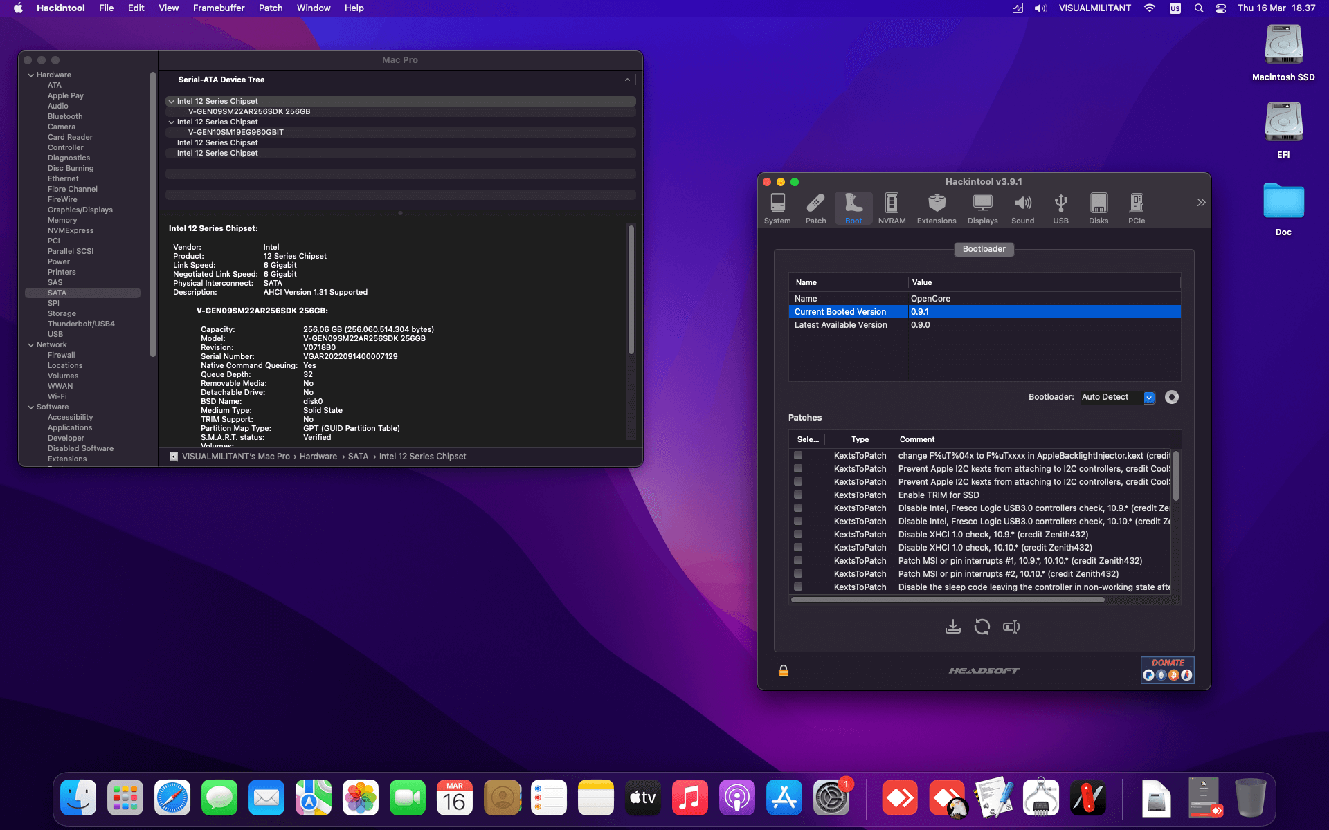MSI MEG Z490I Unify + Intel Core i7 10700KF + HIS RX Vega 64   OpenCore 8