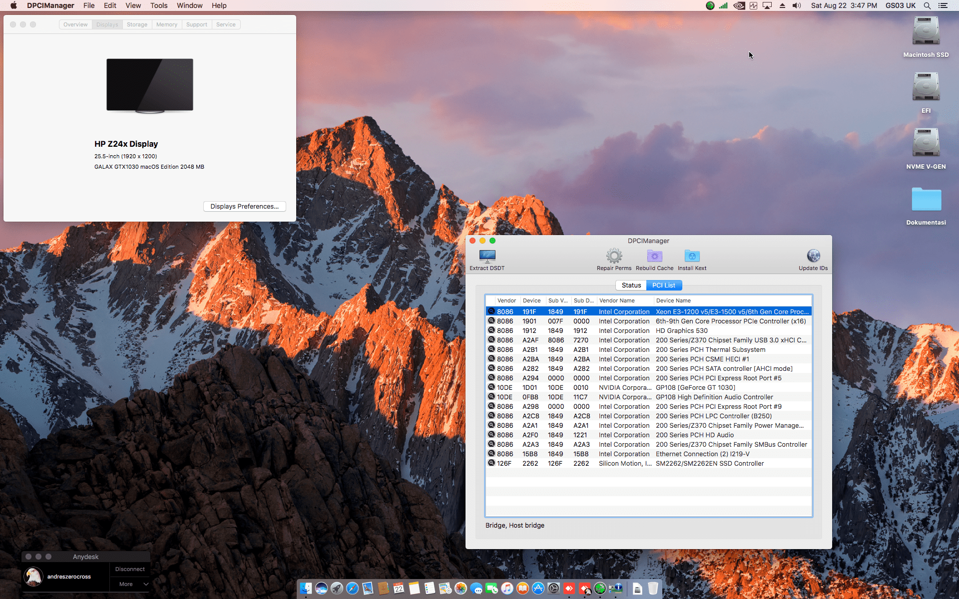 Asrock Fatality B250 Gaming K4 + Intel Core i7 6700 + Galax GT 1030 2