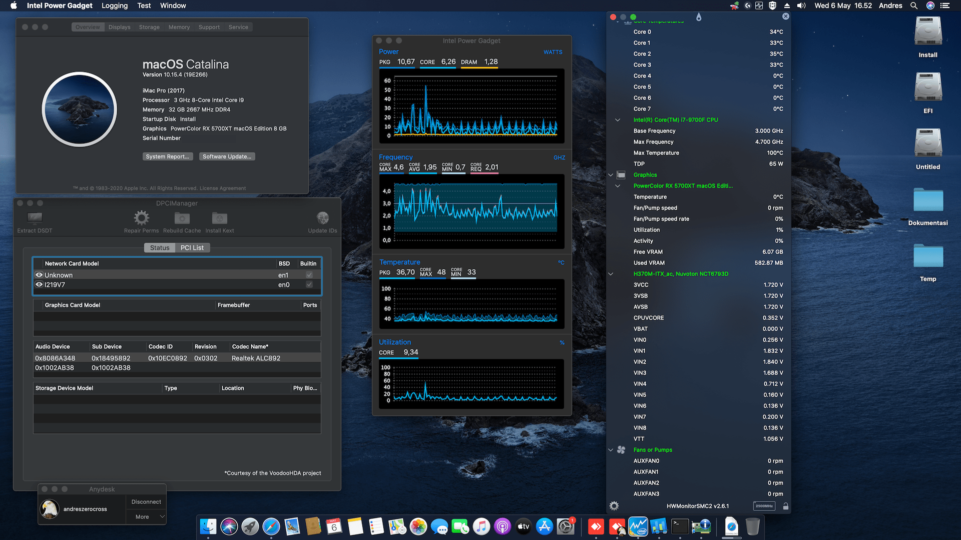 Asrock H370M ITX:AC + Intel Core i7 9700F + Power Color RX 5700XT 1