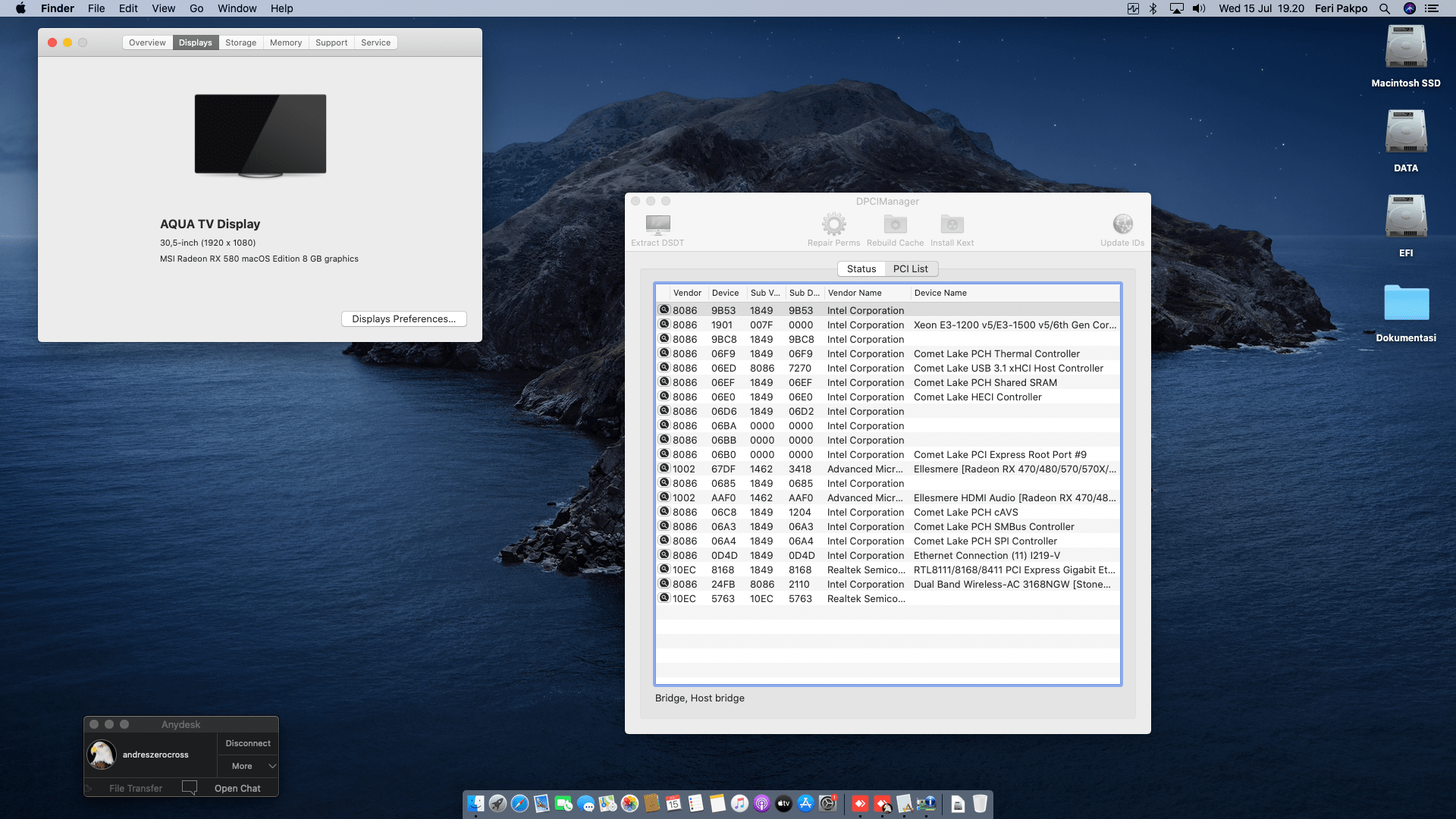 Asrock Z490M ITX:AC + Intel Core i5 10400 + MSI RX 580 2