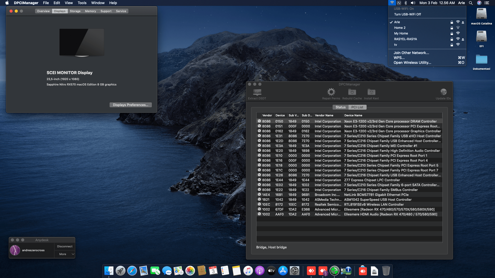 Asrock Z77E ITX + Intel Core i7 3770 + Sapphire RX 570 2
