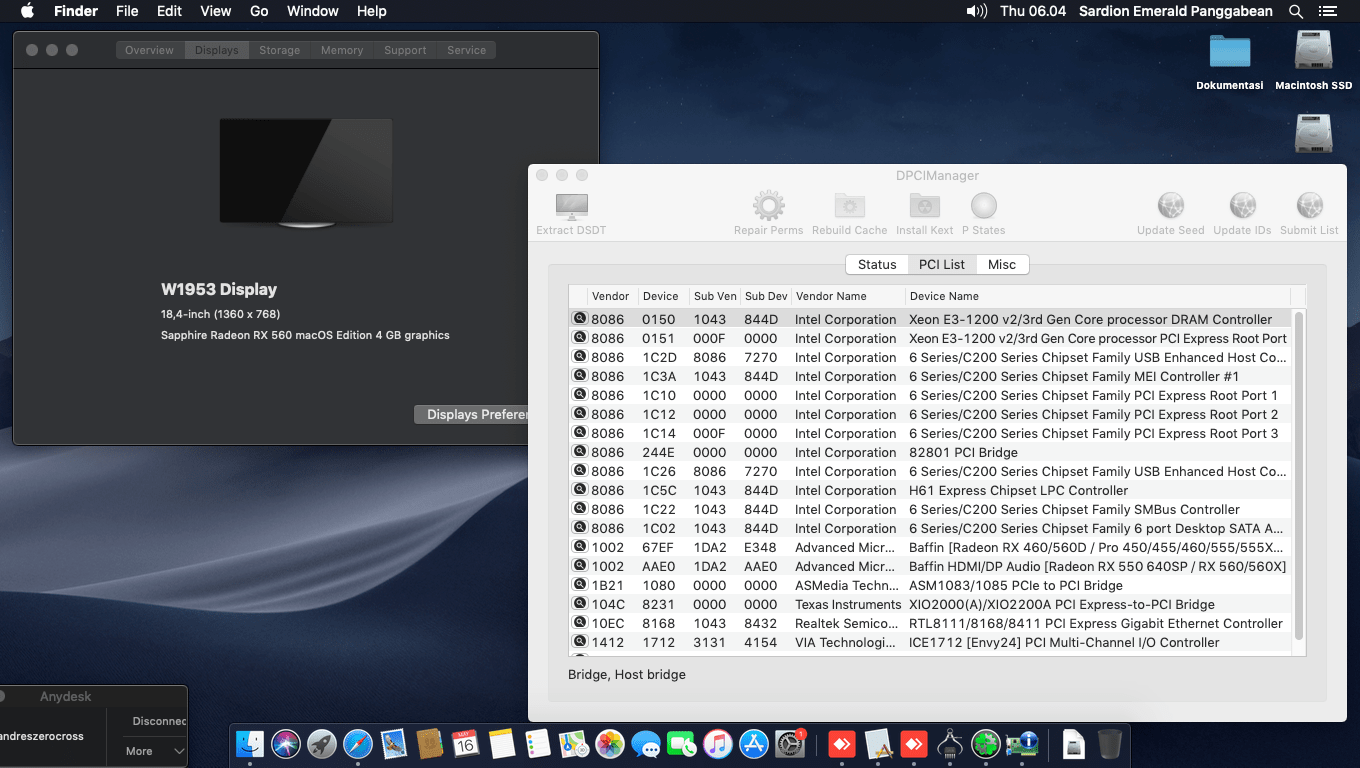 Asus P8H61 M LE + Intel Core i4 3470 + RX 560 2