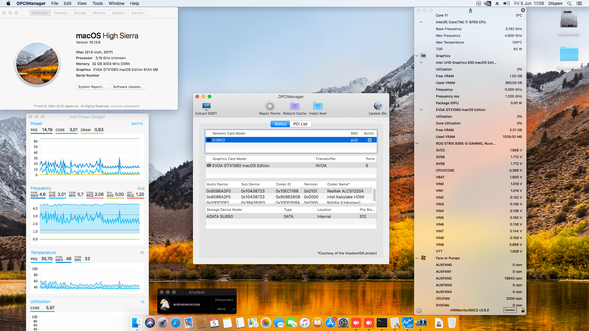 Asus ROG Strix B365 G Gaming + Intel Core i7 8700 + EVGA Nvidia GTX 1060 1