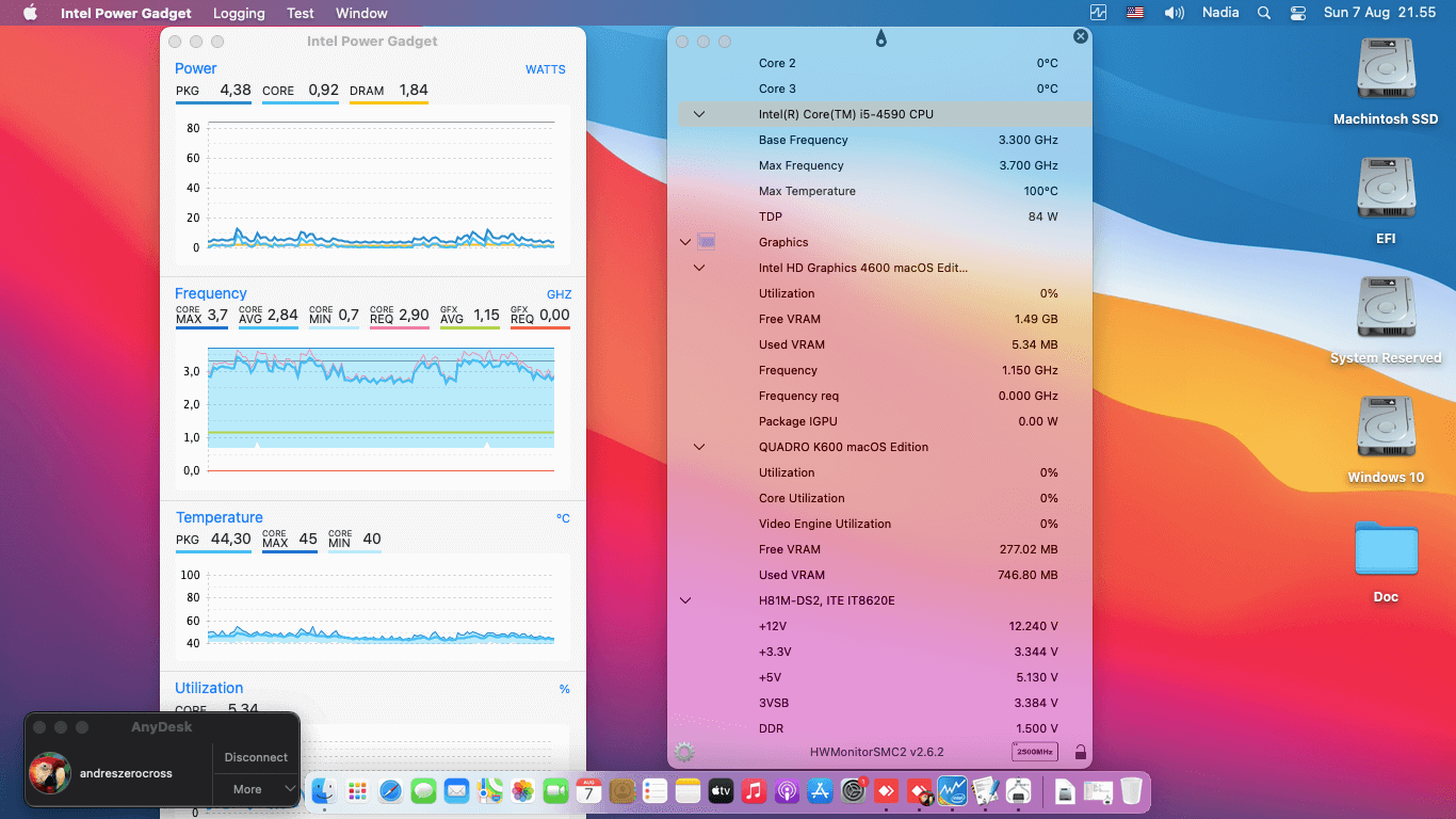 Gigabyte GA H81M DS2 + Intel Core i5 4590 + Nvidia Quadro K600   OpenCore 3