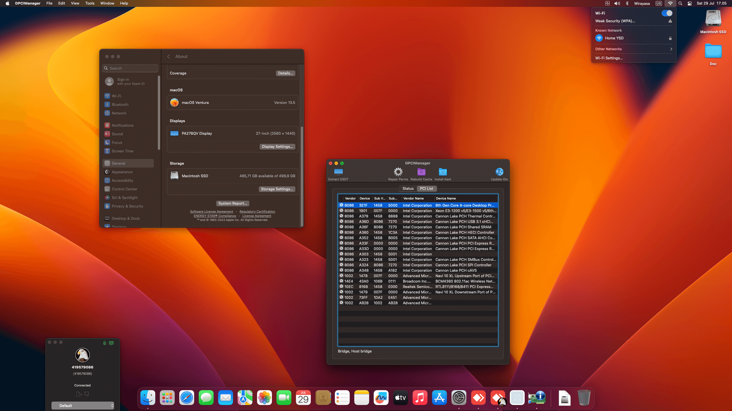 Gigabyte H310M DS2 + Intel Core i3 8100 + Sapphire RX 6600 OpenCore 1