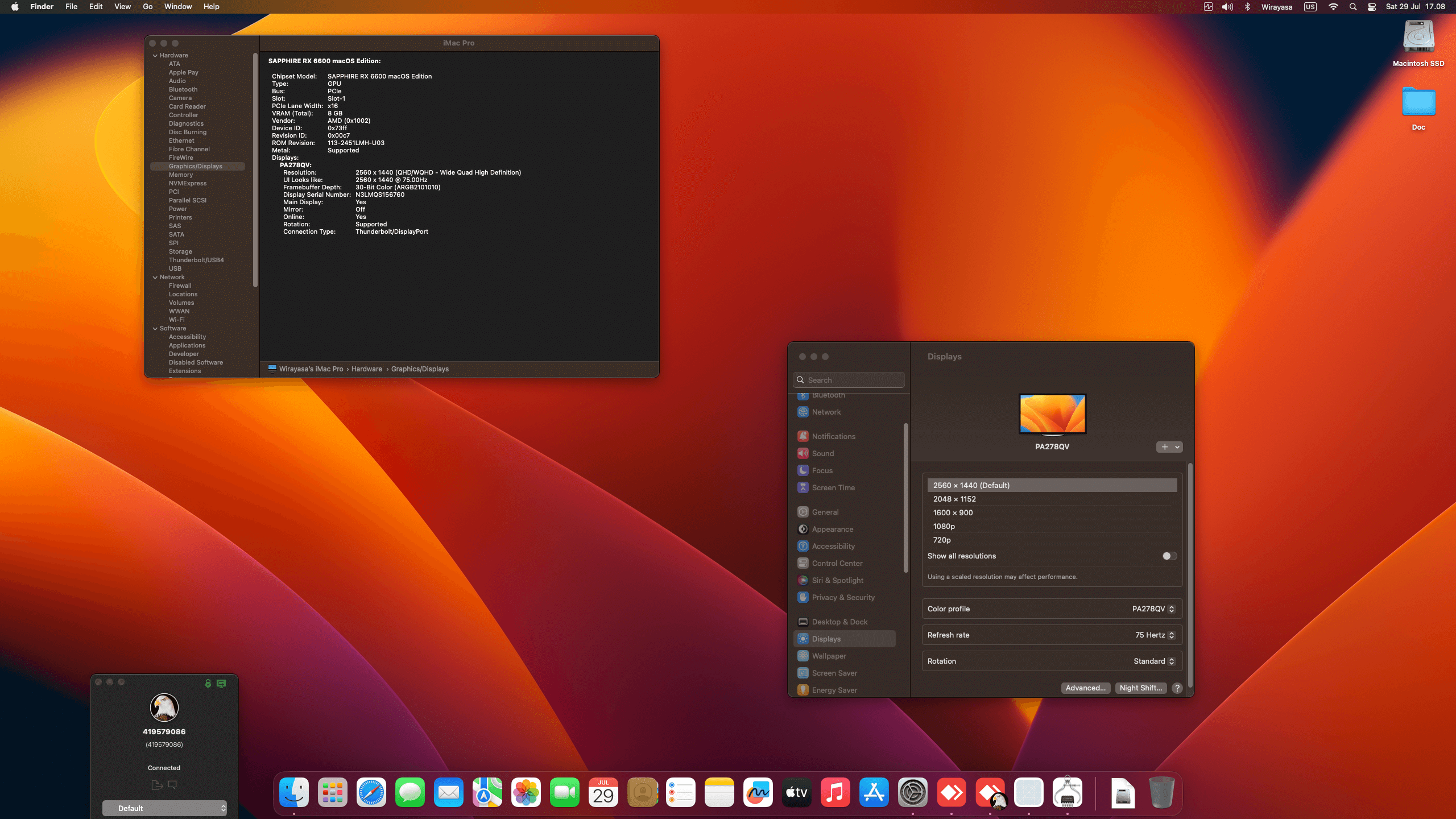 Gigabyte H310M DS2 + Intel Core i3 8100 + Sapphire RX 6600 OpenCore 1