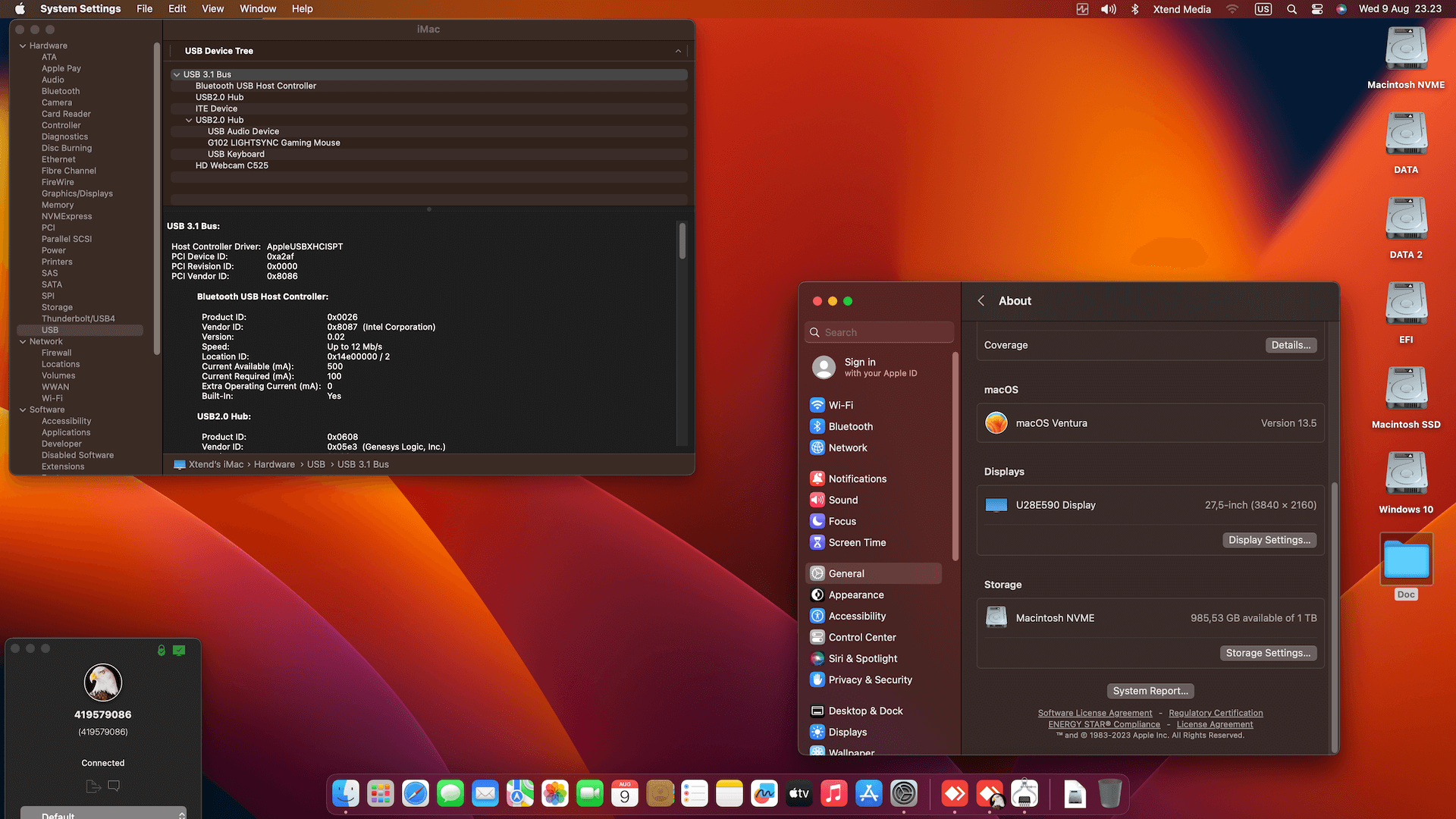 Gigabyte Z490 Aorus Pro AX + Intel Core i9 10850K + MSI RX 5700XT 3rd OpenCore 1