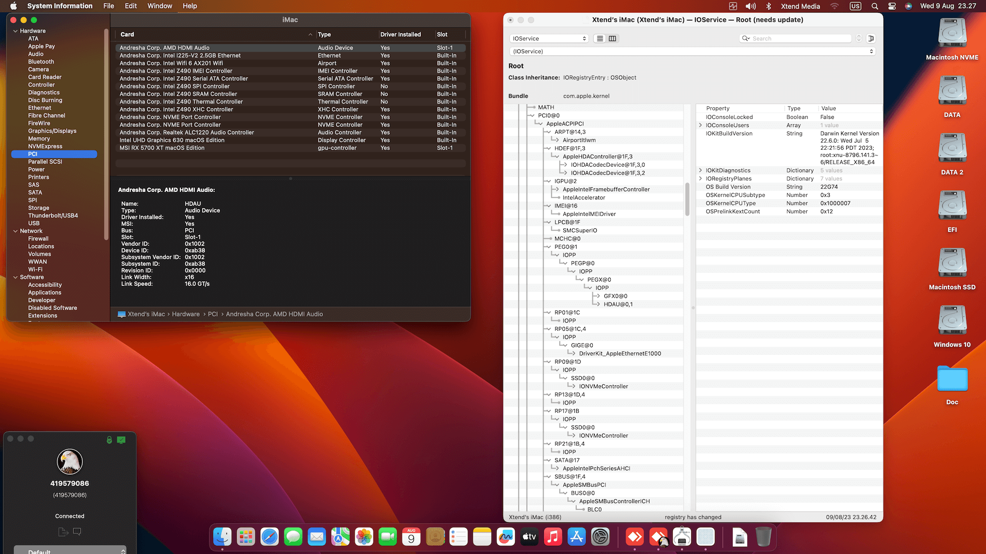 Gigabyte Z490 Aorus Pro AX + Intel Core i9 10850K + MSI RX 5700XT 3rd OpenCore 1