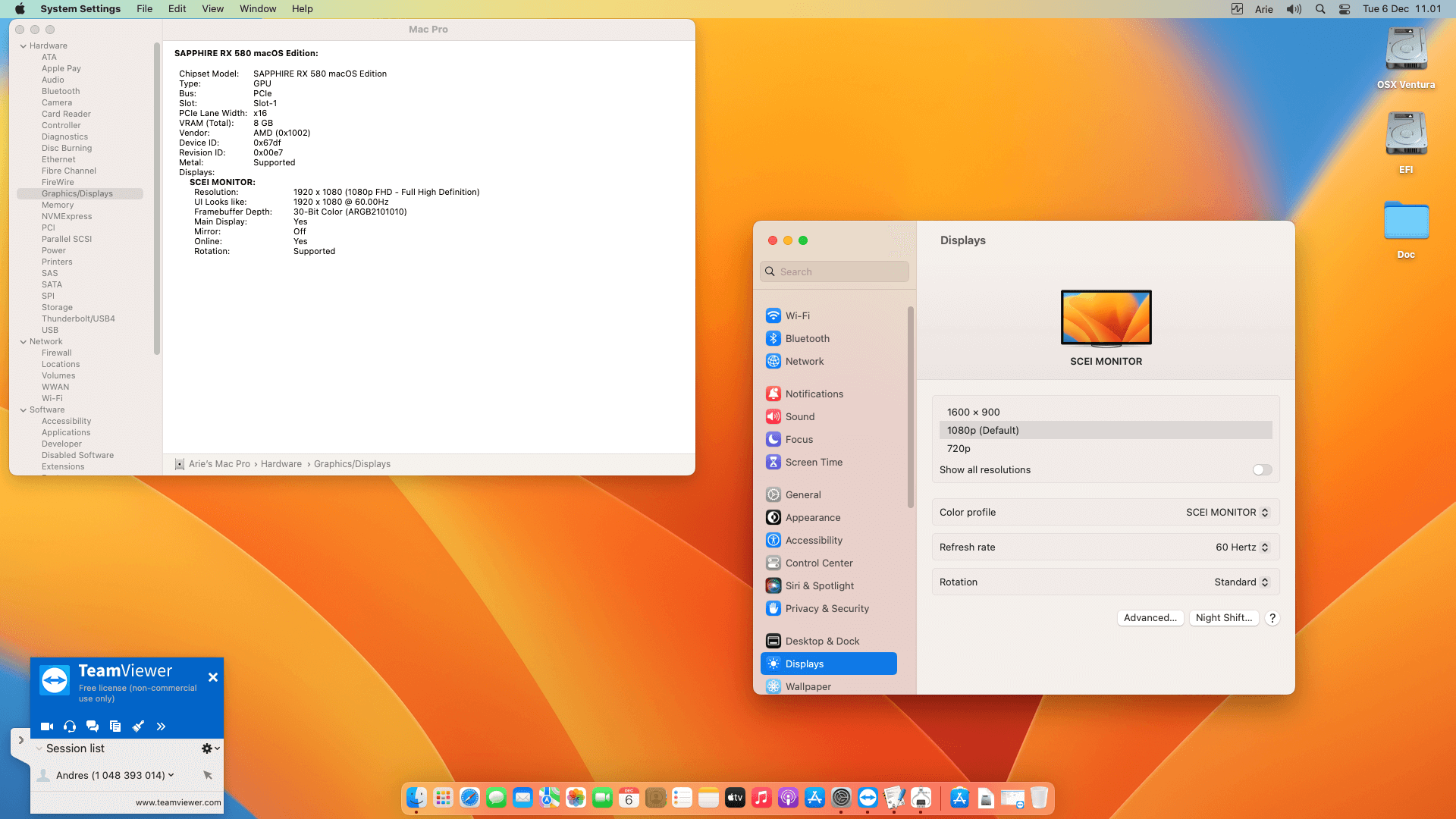 Asrock B660 Steel Legend + Intel Core i5 12400 + Sapphire RX 580   OpenCore 5