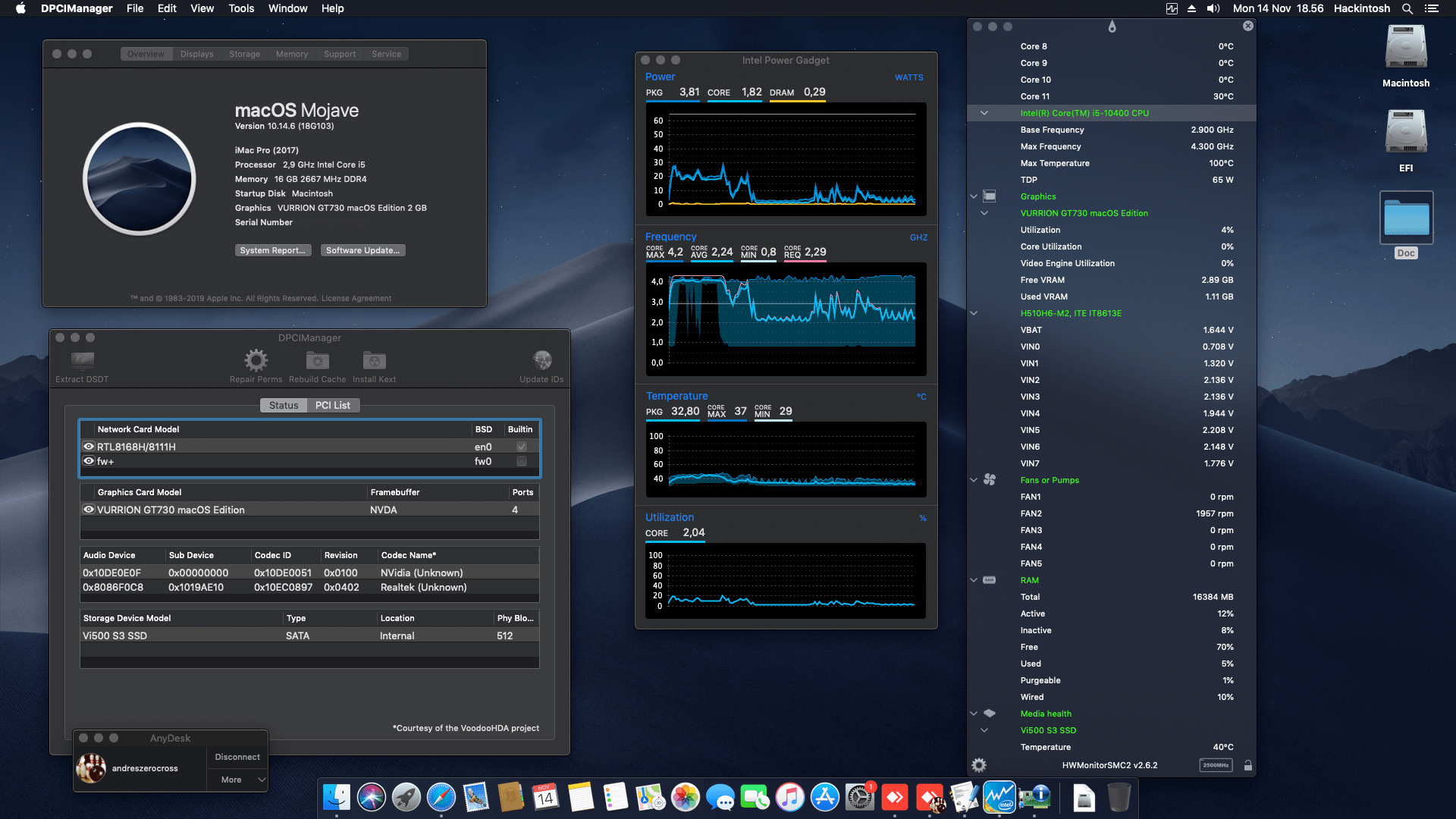 ECS H510H6 M2 + Intel Core i5 10400 + Vurrion GT 730 Kepler   OpenCore 1