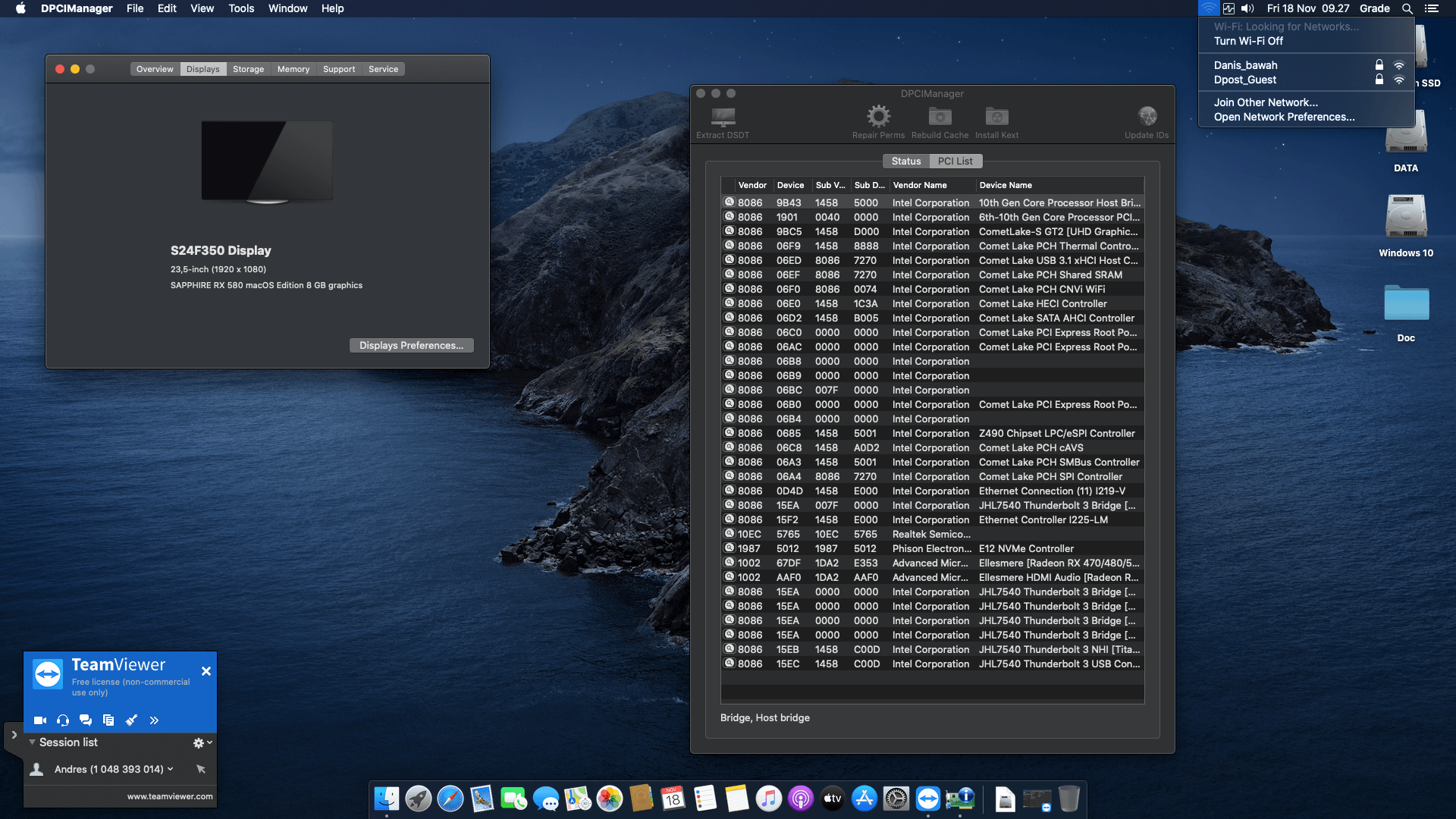 Gigabyte Z490 Vision D + Intel Core i7 10700K + Sapphire RX 580 OpenCore 2