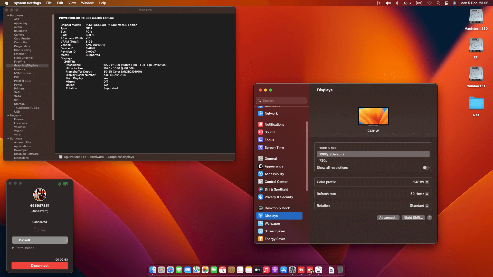 MSI PRO H610M G DDR4 + Intel Core i5 12400F + Power Color RX 580   OpenCore 5