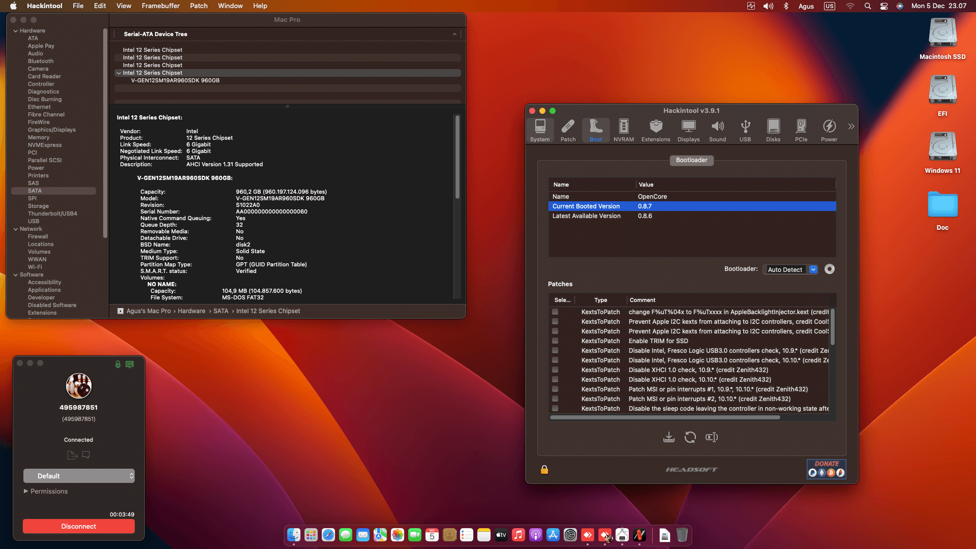 MSI PRO H610M G DDR4 + Intel Core i5 12400F + Power Color RX 580   OpenCore 8