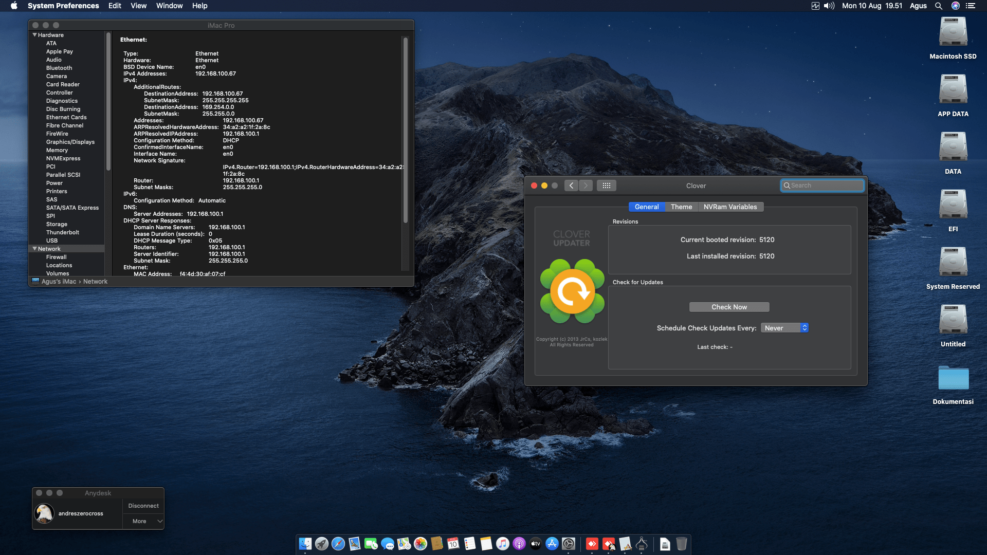 ECS H110M4 C2H + Intel Core i5 7400 + Power Color RX 580 7