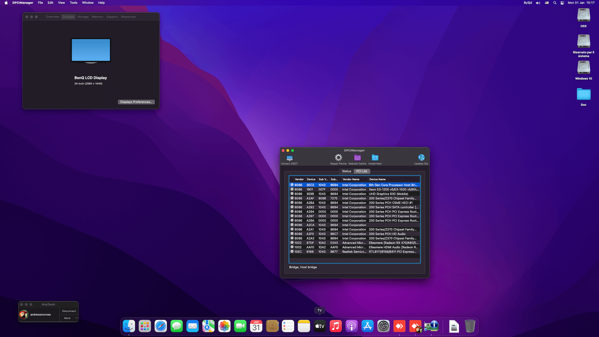 Asus Prime H310M A R2.0 + Intel Core i7 8700K + Sapphire RX 570 OpenCore 2