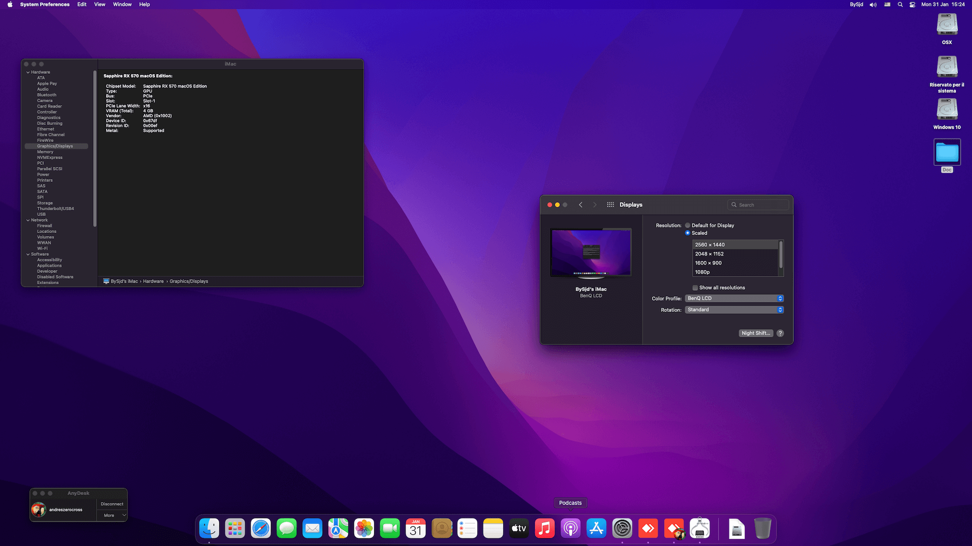 Asus Prime H310M A R2.0 + Intel Core i7 8700K + Sapphire RX 570 OpenCore 4