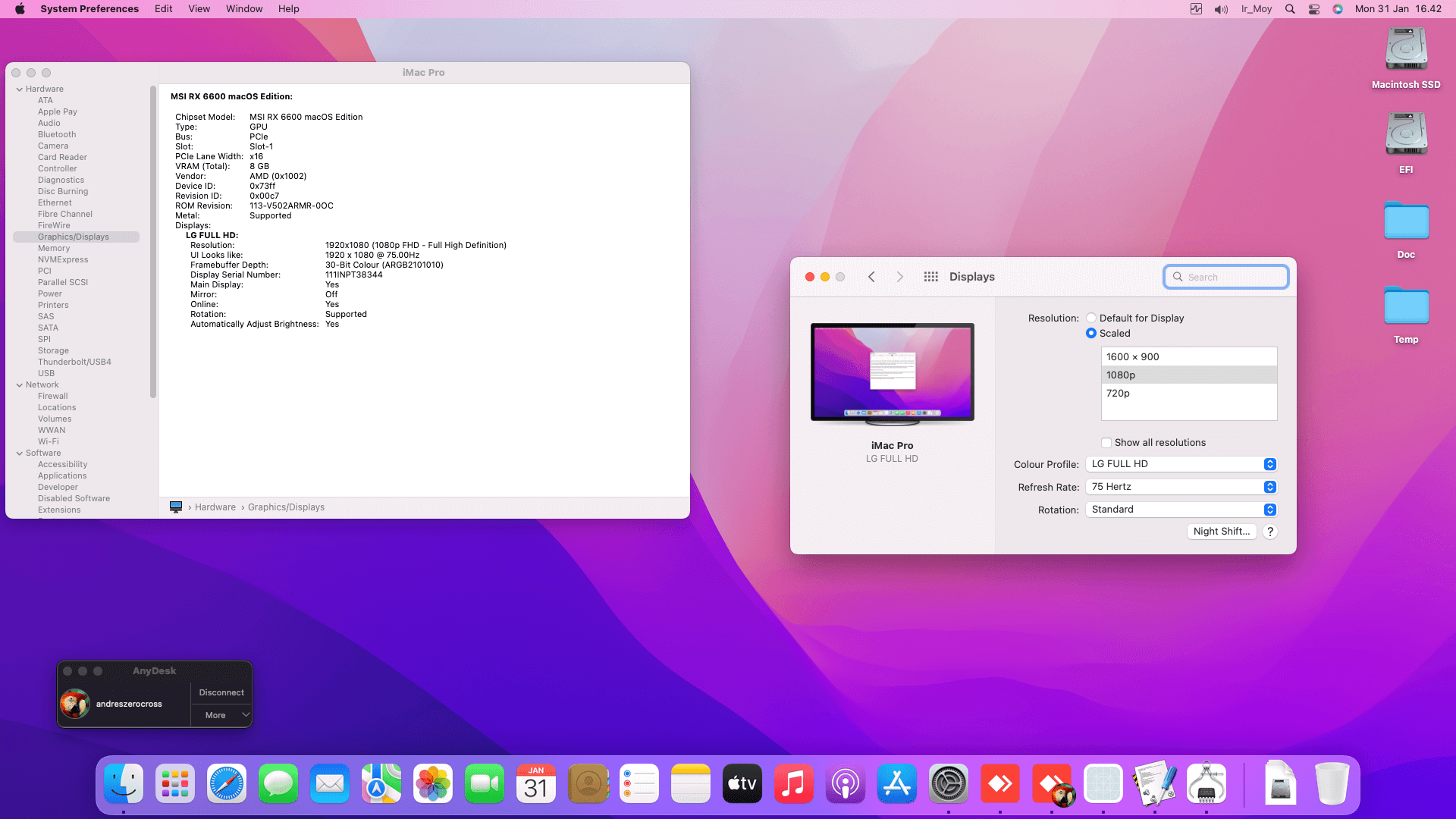 Gigabyte H310M DS2 2.0 + Intel Core i3 9100F + MSI Armor RX 6600 4