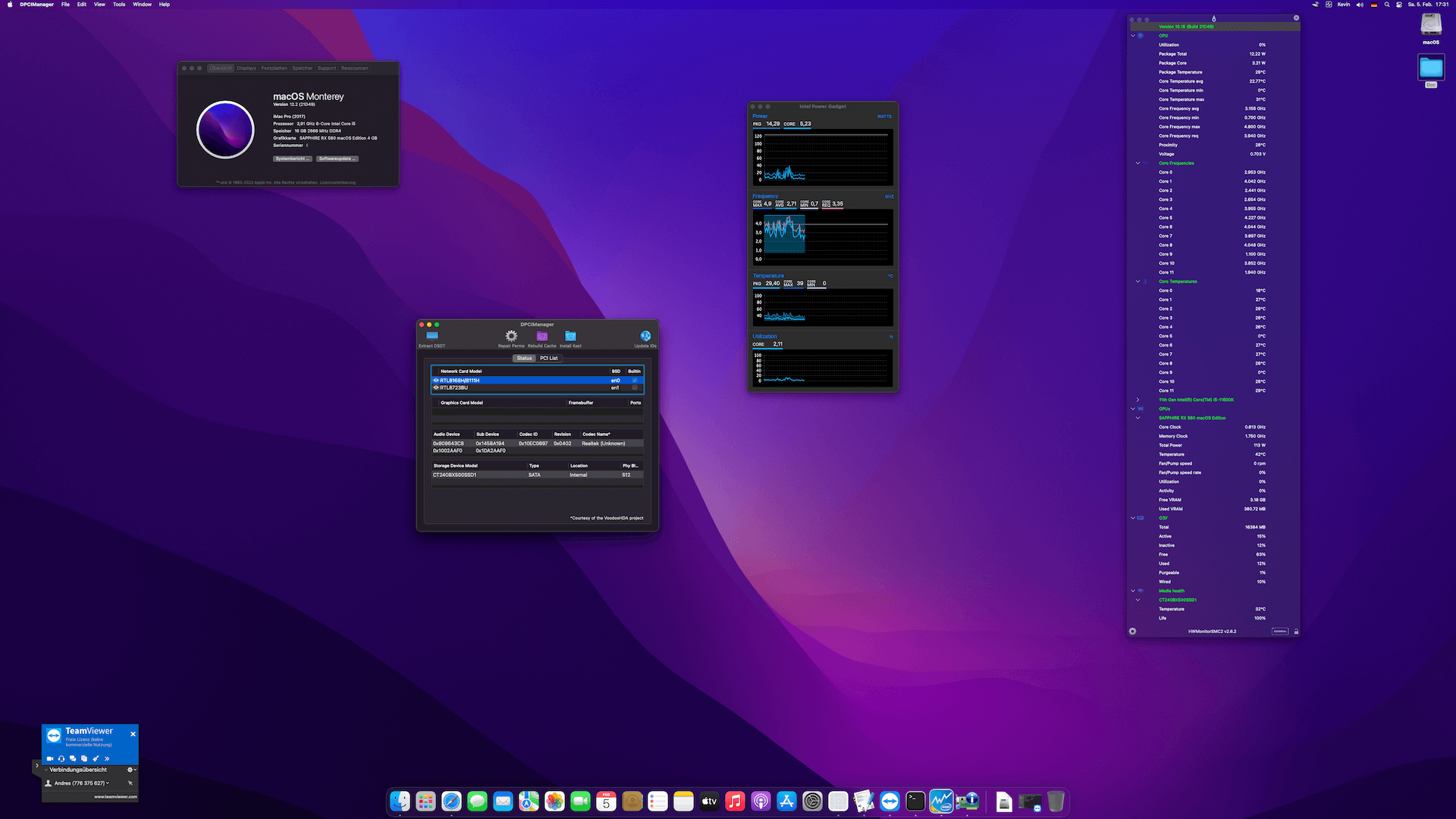 Gigabyte H510M S2H V2 + Intel Core i5 11600K + Sapphire RX 580 OpenCore 1