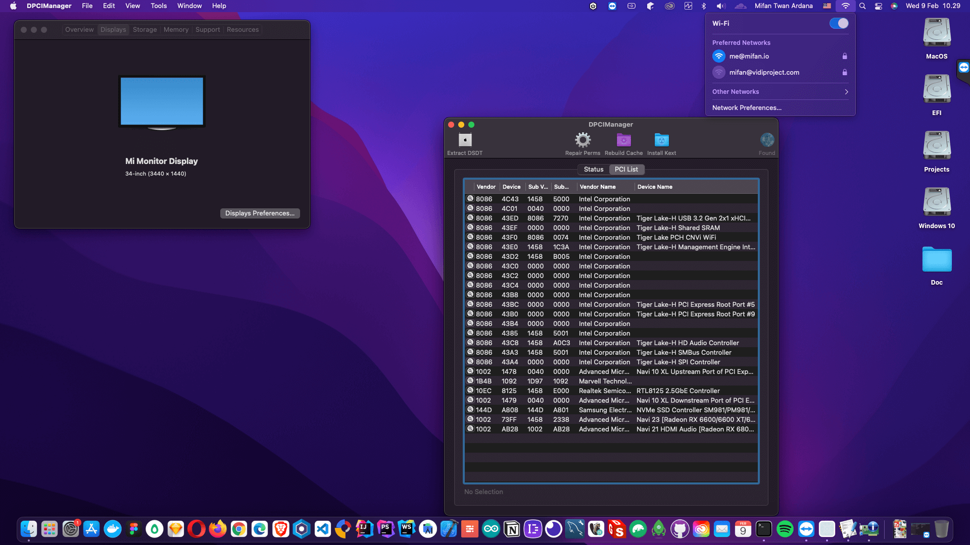 Gigabyte Z590 Aorus Elite AX + Intel Core i9 11900K + Gigabyte RX 6600XT OpenCore 2