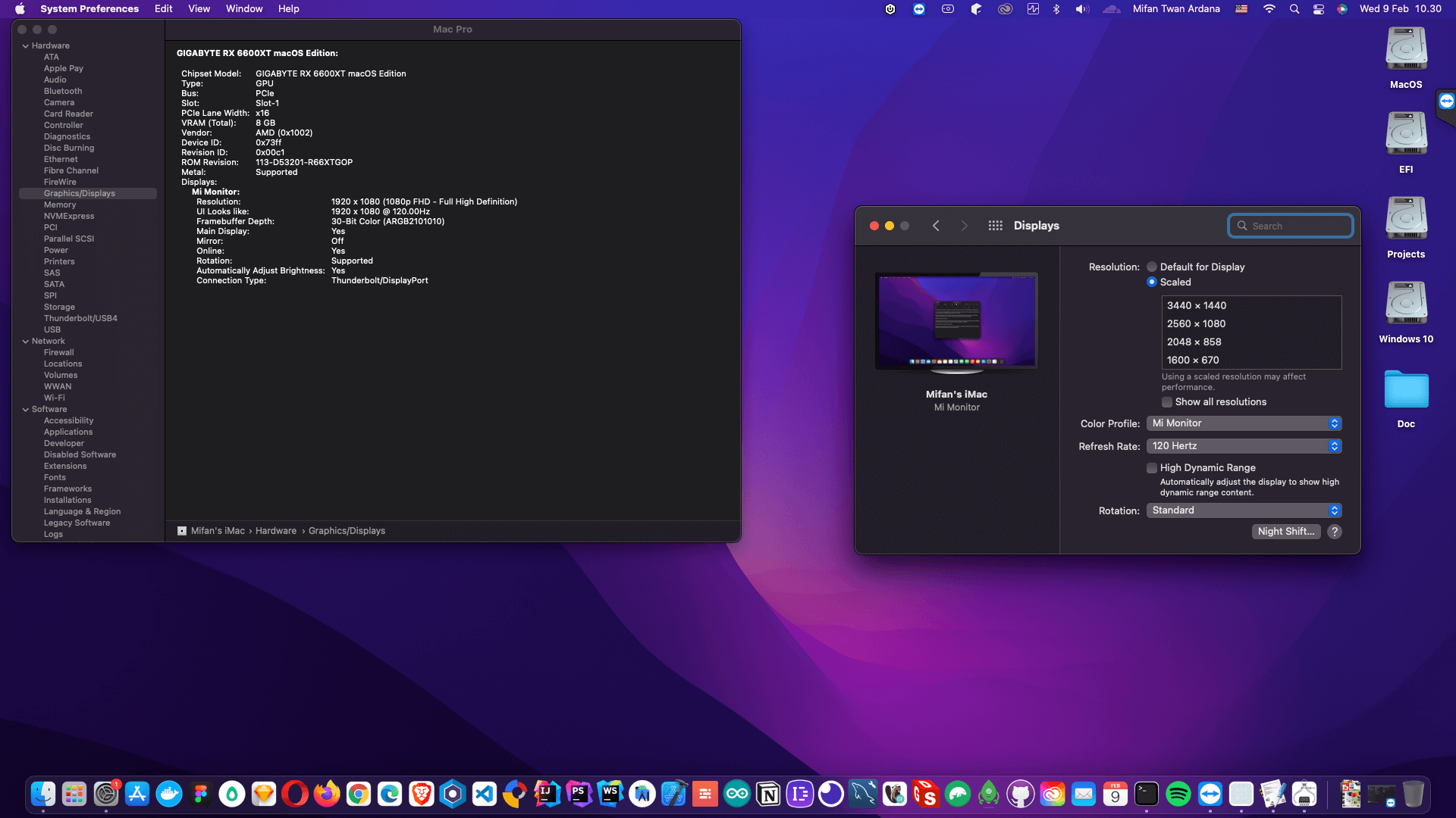 Gigabyte Z590 Aorus Elite AX + Intel Core i9 11900K + Gigabyte RX 6600XT OpenCore 4