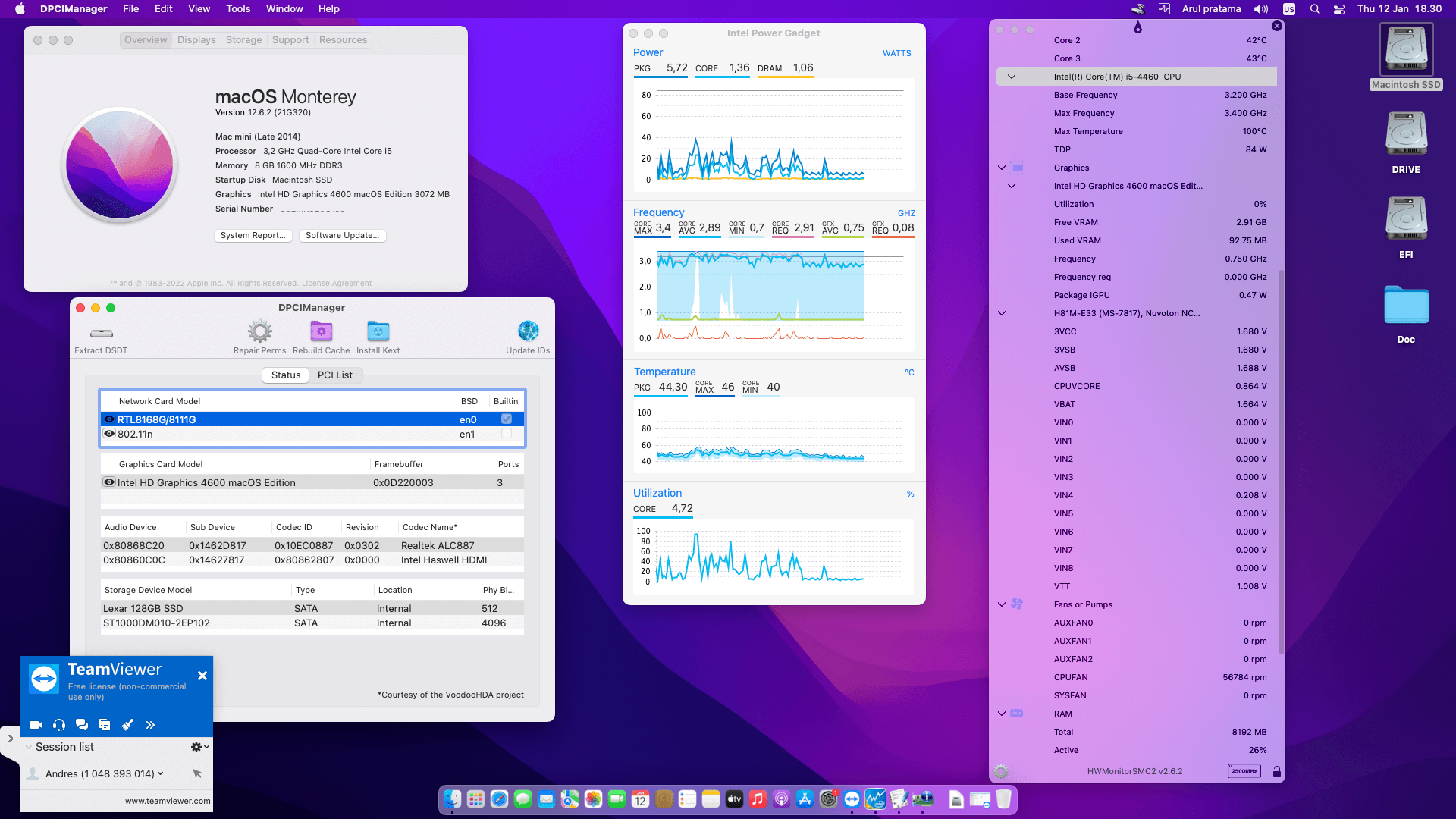 MSI H81M E33 + Intel Core i5 4460 OpenCore 1