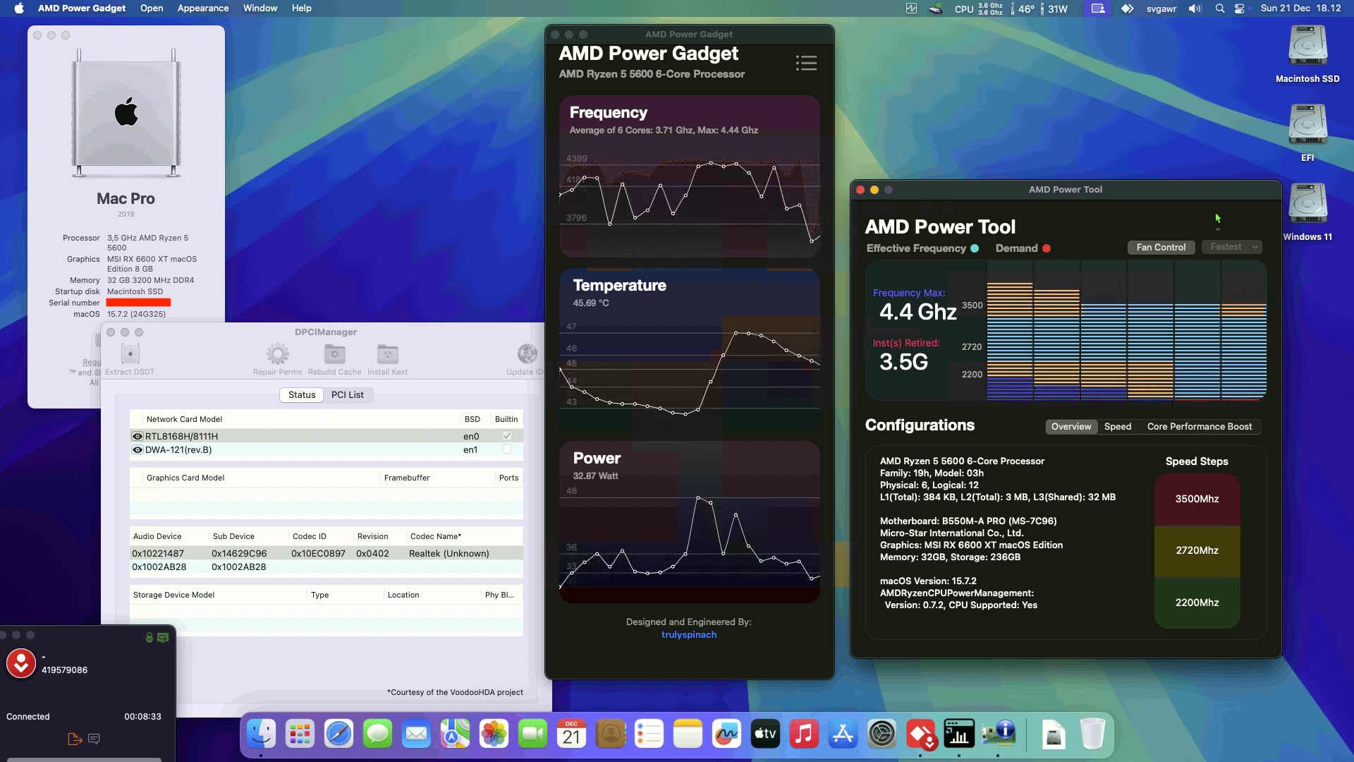 MSI B550M A Pro + AMD Ryzen 5 5600 + MSI RX 6600 XT   OpenCore 1
