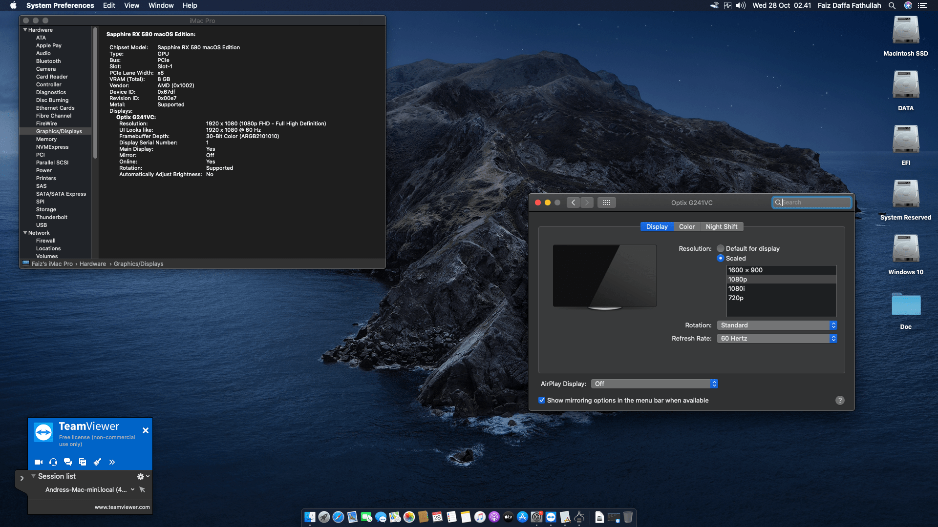 Gigabyte GA A320M S2H + AMD Ryzen 5 3400G + Sapphire RX 580 OpenCore 4