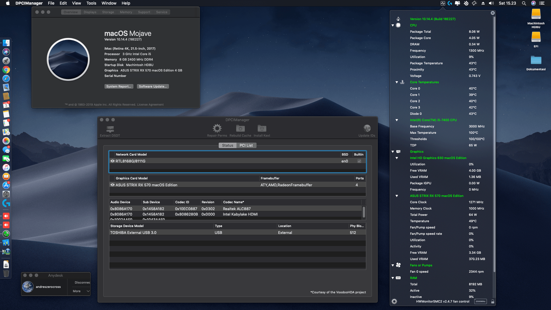 Gigabyte GA H110M DS2 + Intel Core i5 7500 + Asus STRIX RX 570 1