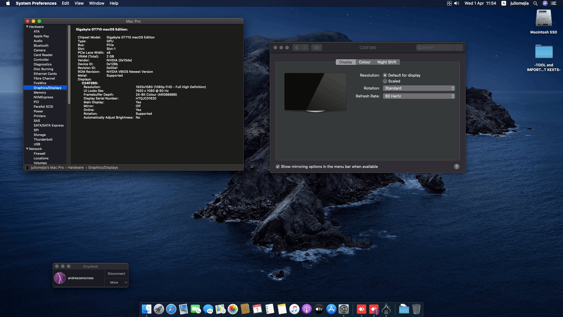 Gigabyte H61M DS2 + Intel Core i3 2100 + Nvidia GT 720 4