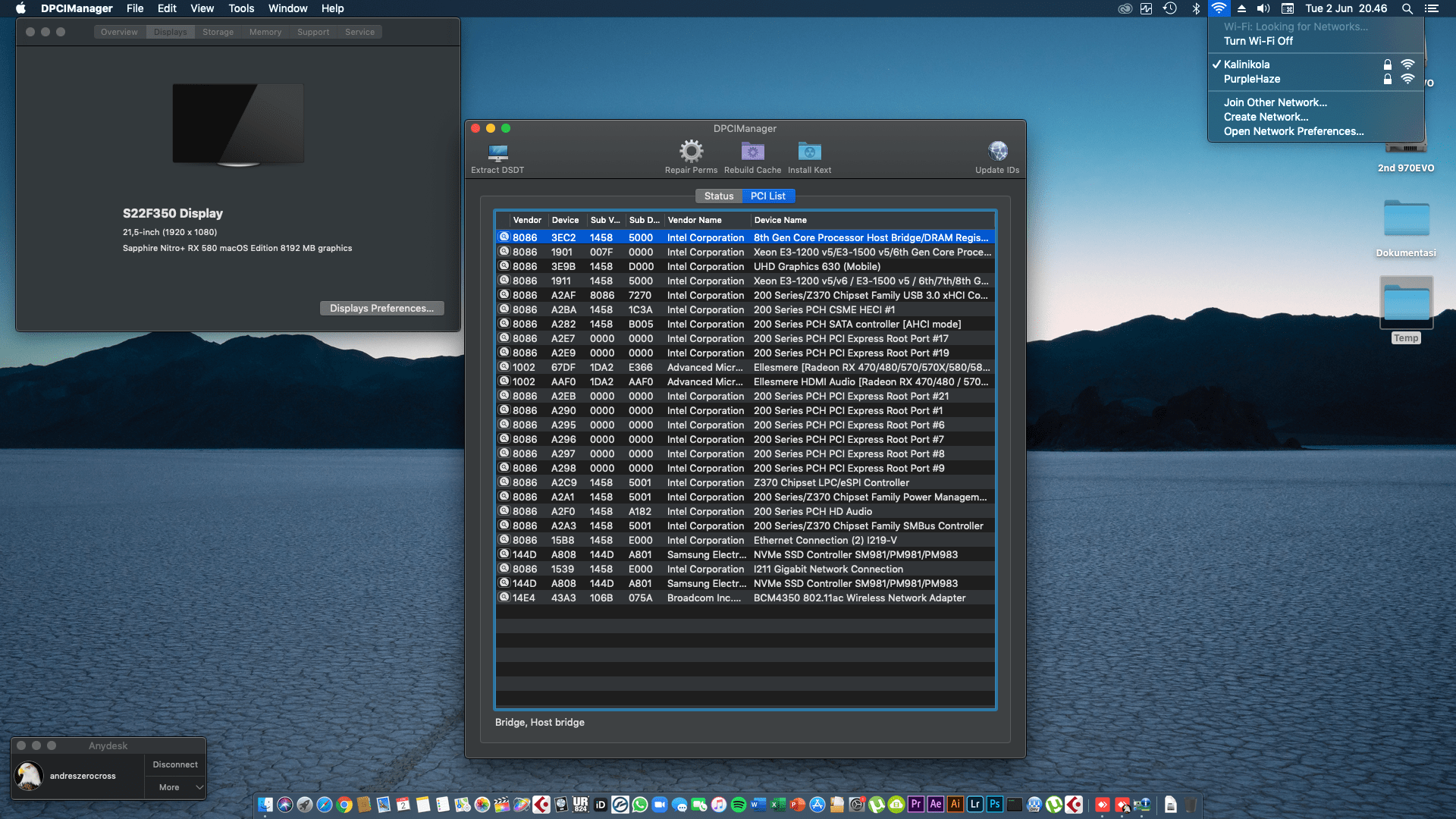 Gigabyte Z370N WIFI + Intel Core i7 8700K + Sapphire Nitro RX 580 2