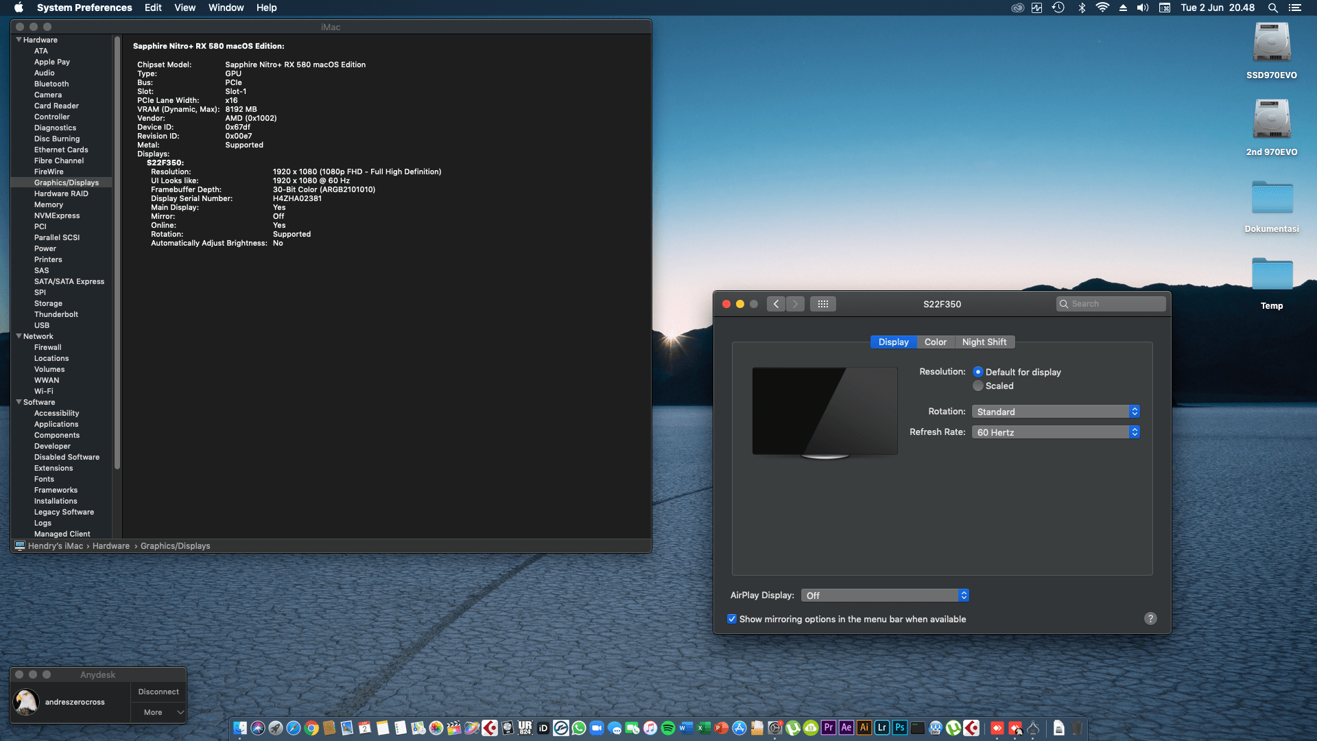 Gigabyte Z370N WIFI + Intel Core i7 8700K + Sapphire Nitro RX 580 6