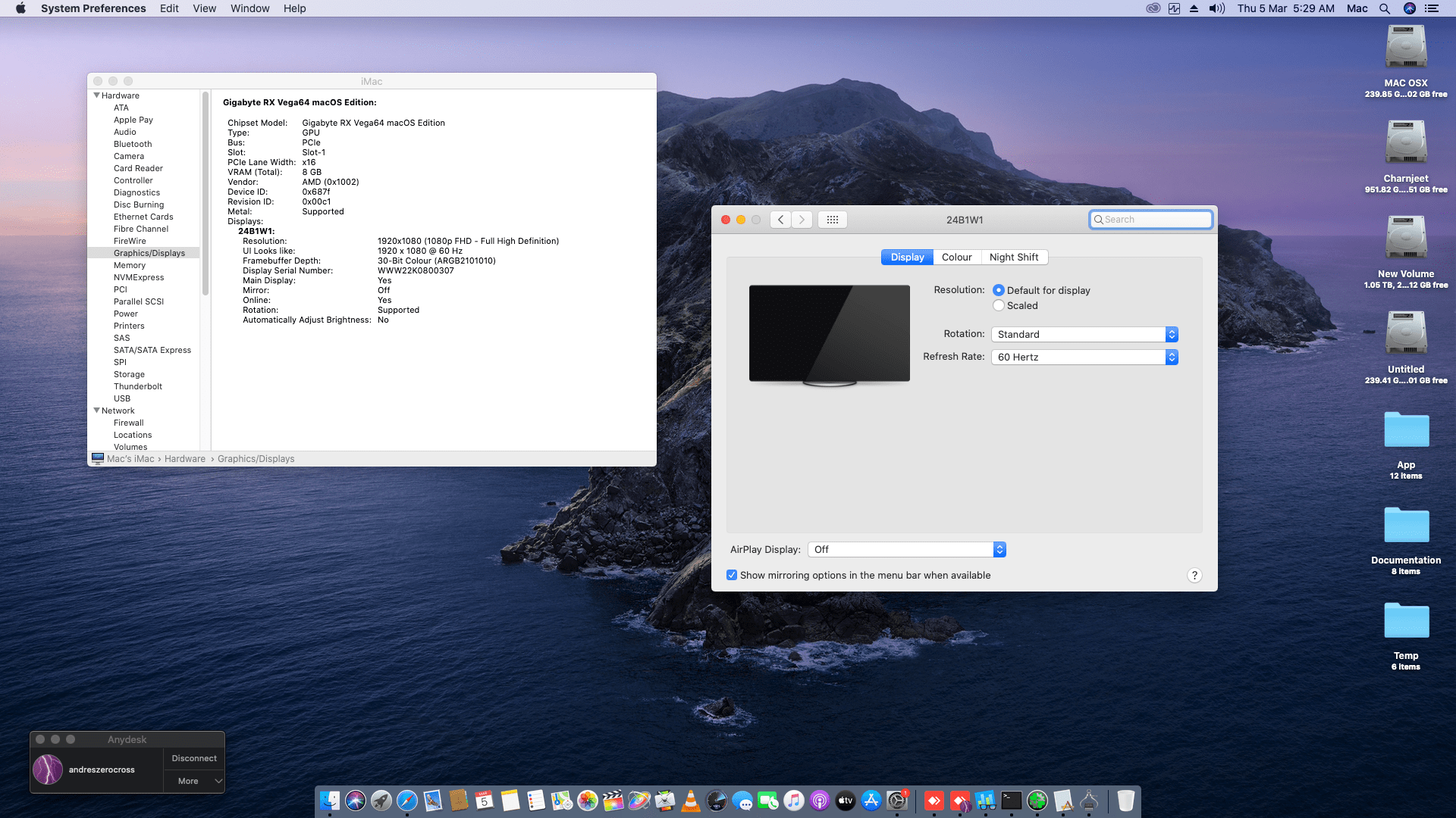 Gigabyte Z390 AORUS PRO 390 WIFI + Intel Core i9 9700K + Gigabyte RX Vega 64 7