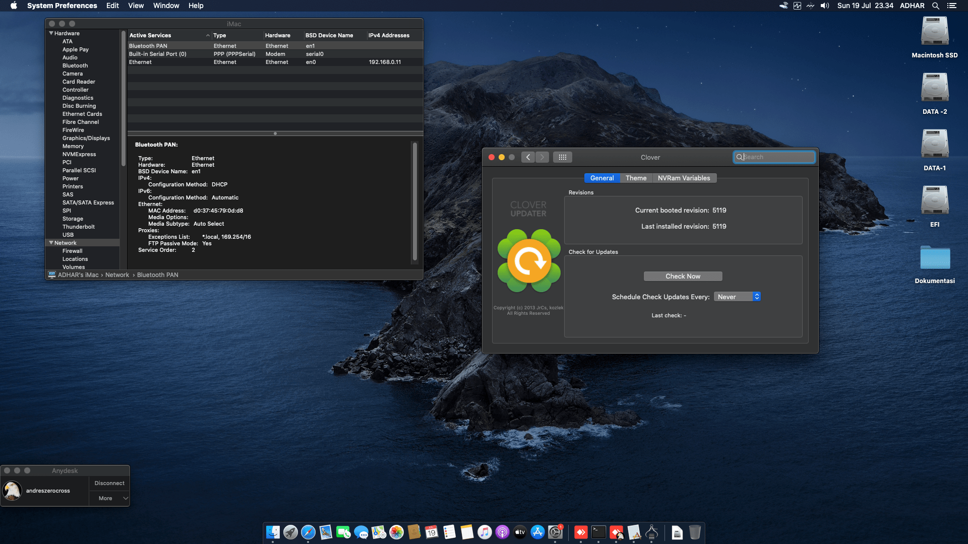Gigabyte Z390 Aorus Ultra + Intel Core i7 8700 + Asrock Radeon RX 5500XT 7