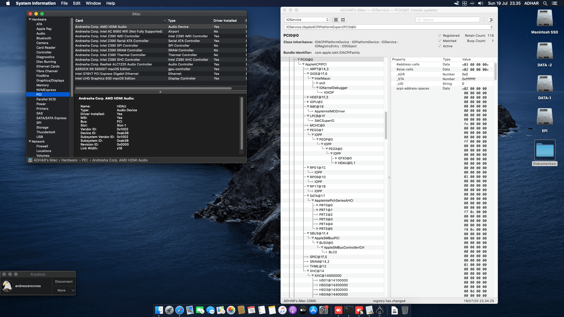 Gigabyte Z390 Aorus Ultra + Intel Core i7 8700 + Asrock Radeon RX 5500XT 8