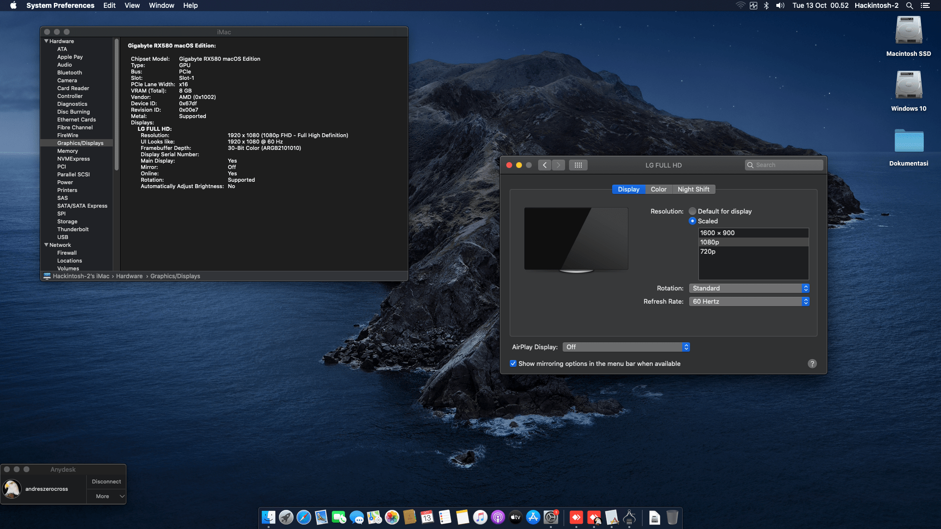 Gigabyte Z390 Aorus Ultra + Intel Core i9 9900 + Gigabyte RX 580 OpenCore 7