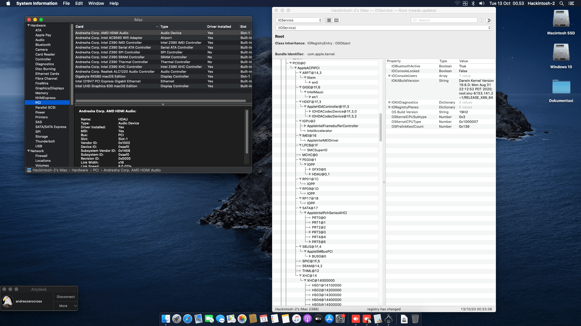 Gigabyte Z390 Aorus Ultra + Intel Core i9 9900 + Gigabyte RX 580 OpenCore 9