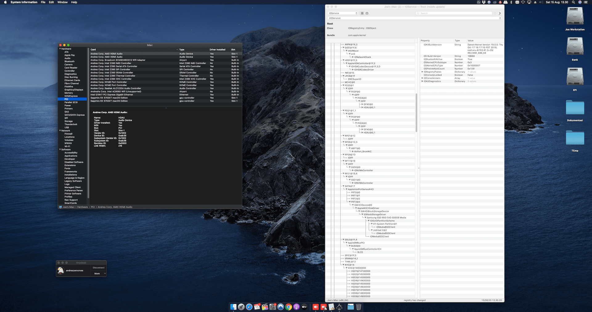Gigabyte Z390 Aorus Ultra + Intel Core i9 9900K + 2x Sapphire Radeon RX 5700XT 9