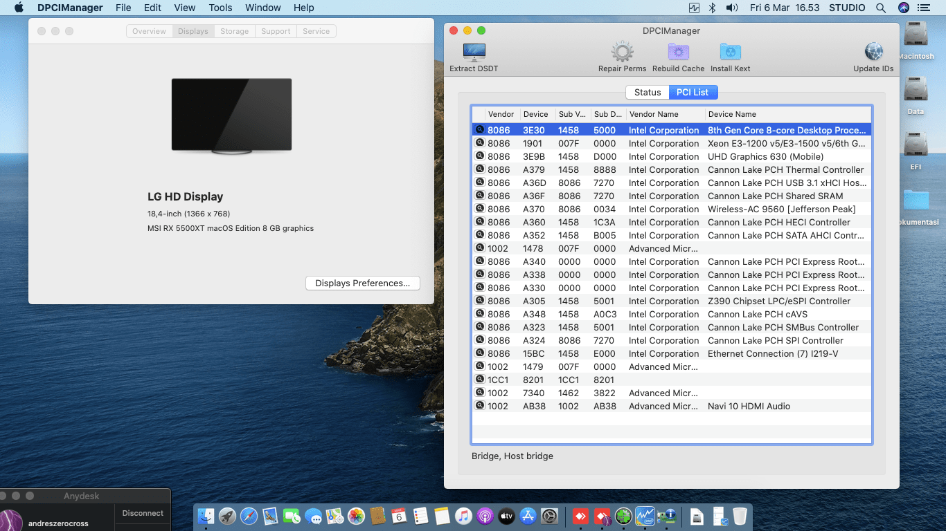 Gigabyte Z390 Aorus Ultra + Intel Core i9 9900K + MSI Radeon RX 5500XT 2