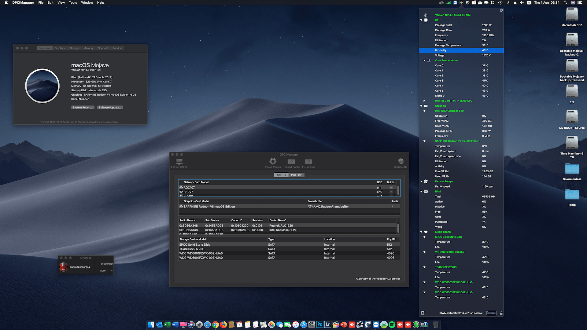Gigabyte Z390 Aorus Xtreme + Intel Core i7 8700 + Sapphire Radeon VII 1