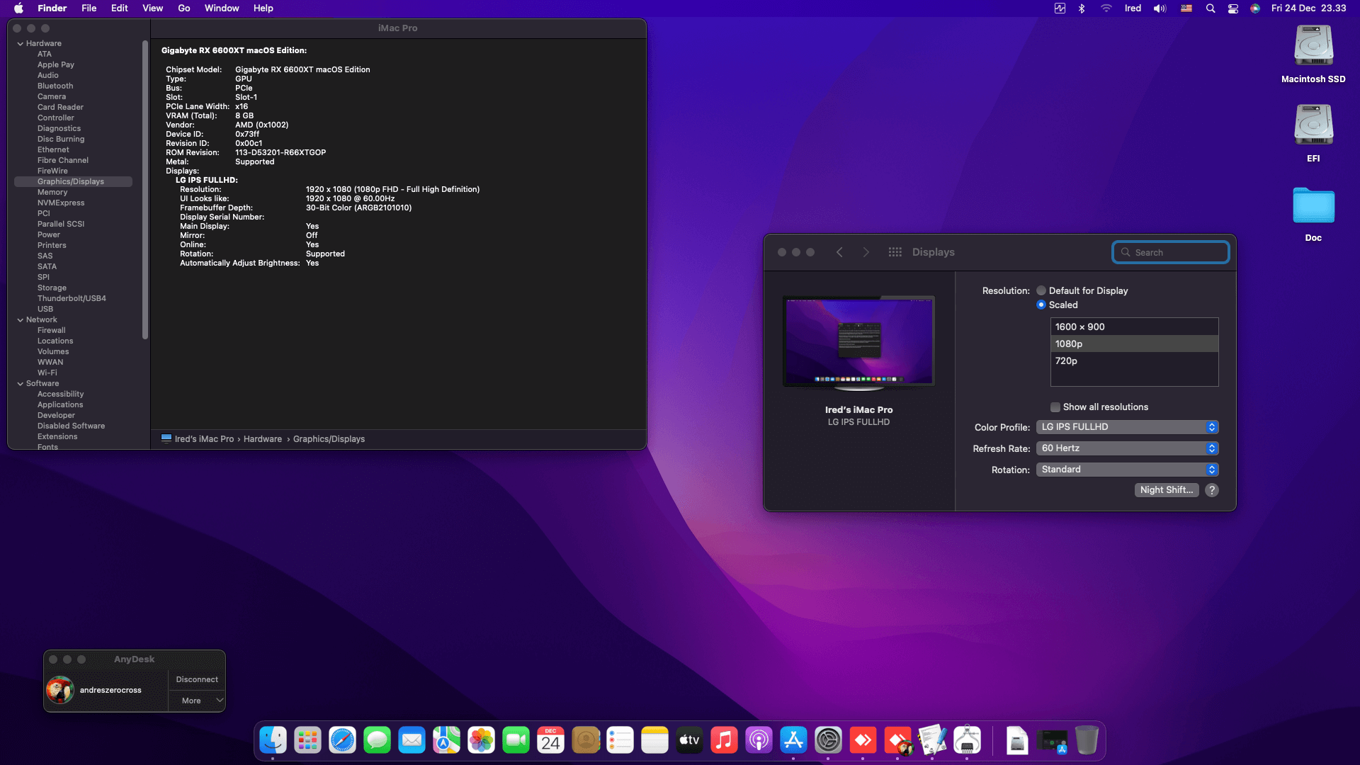 Gigabyte Z390 Aorus Ultra + Intel Core i9 9900K + Gigabyte RX 6600XT OpenCore 4