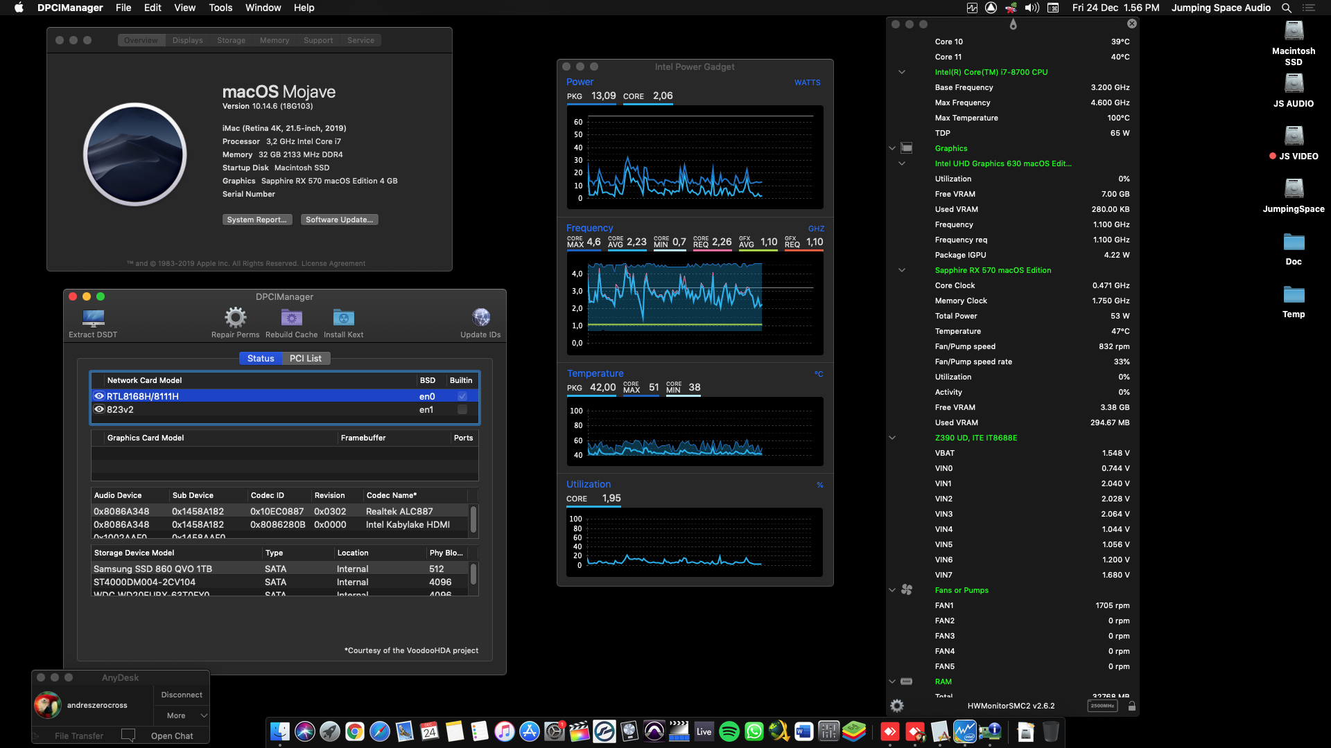 Gigabyte Z390 UD + Intel Core i7 8700 + Sapphire RX 570 OpenCore 1