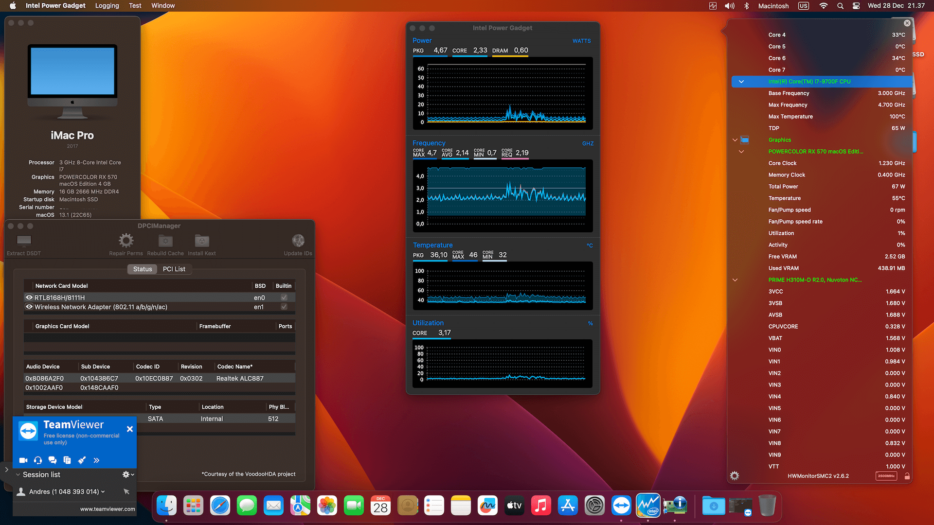 Asus Prime H310M D R2.0 + Intel Core i7 9700F + Power Color RX 570 OpenCore 1