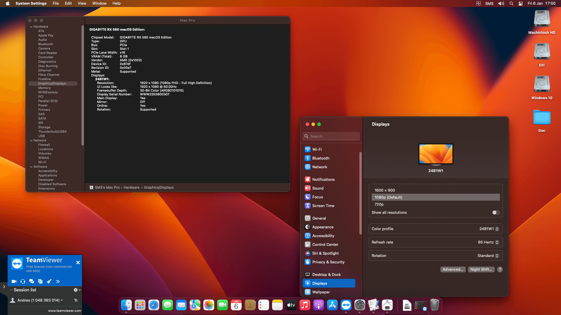 Gigabyte B560M DS3H AC + Intel Core i7 11700K + Gigabyte RX 580   OpenCore 5