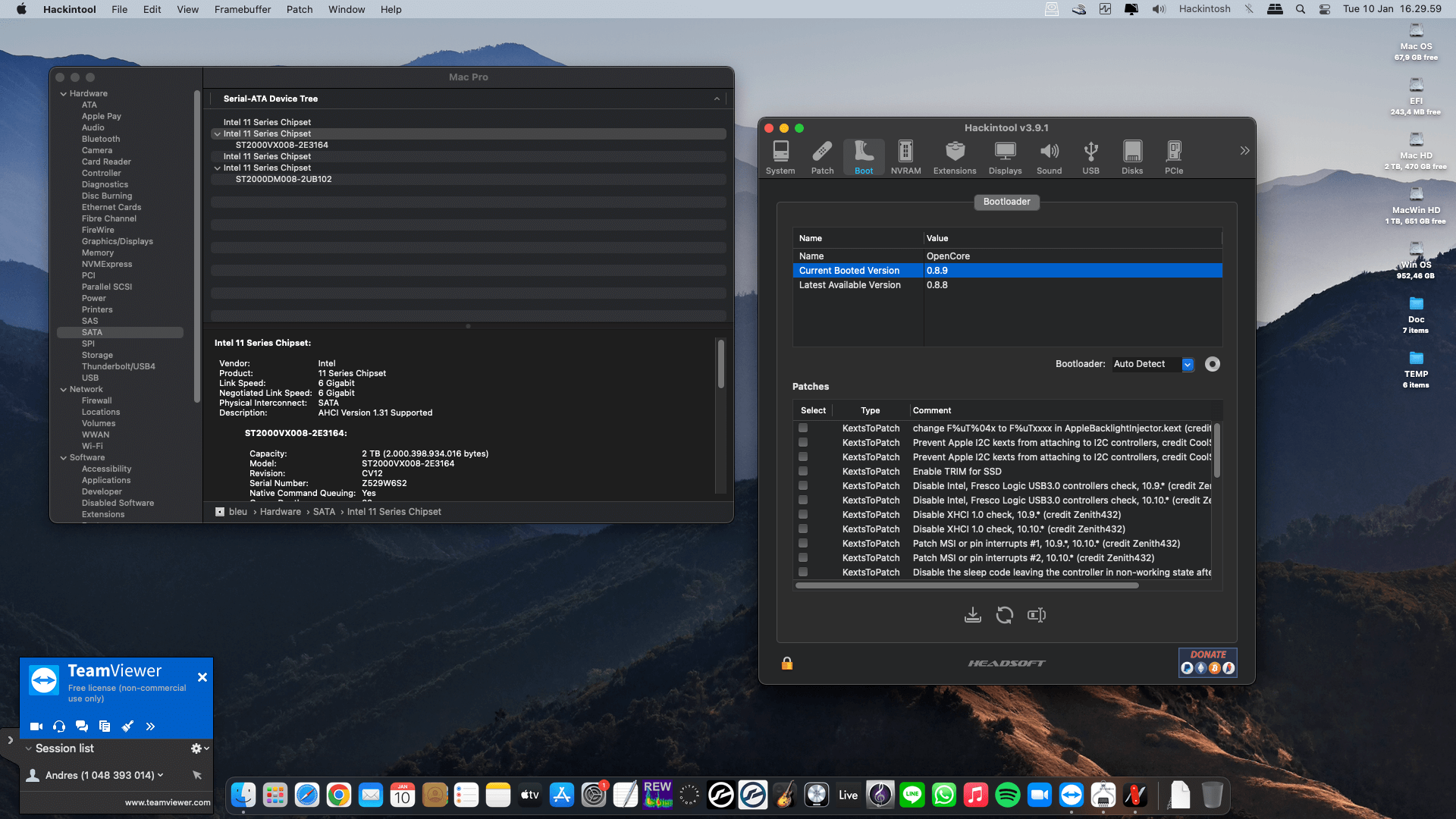 Gigabyte Z390 Aorus Elite + Intel Core i7 9700KF + Asrock RX 5500 XT   OpenCore 8